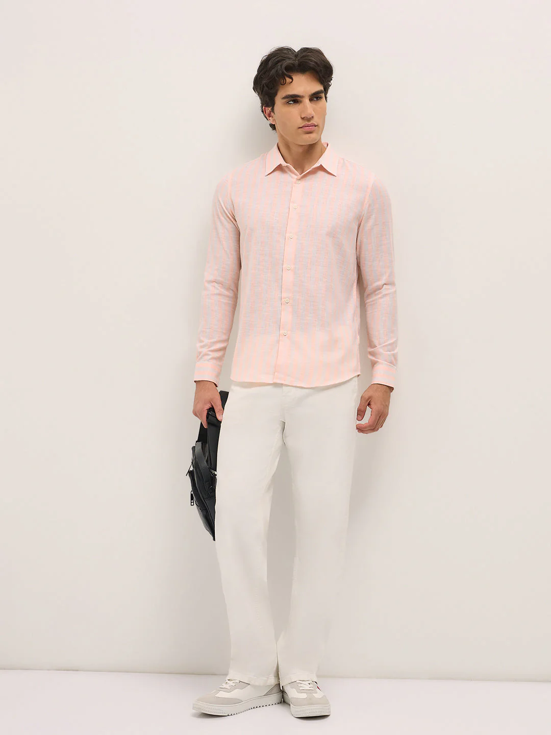 Men Peach Casual Shirt - Image 4