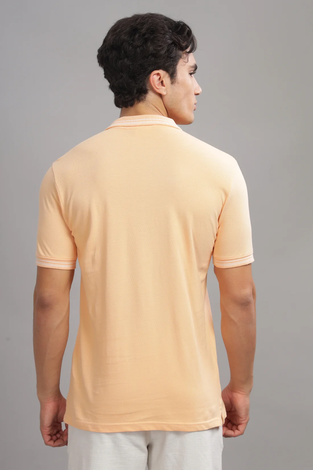 Men Peach Fuzz Regular Fit Polo T-Shirt - Image 5