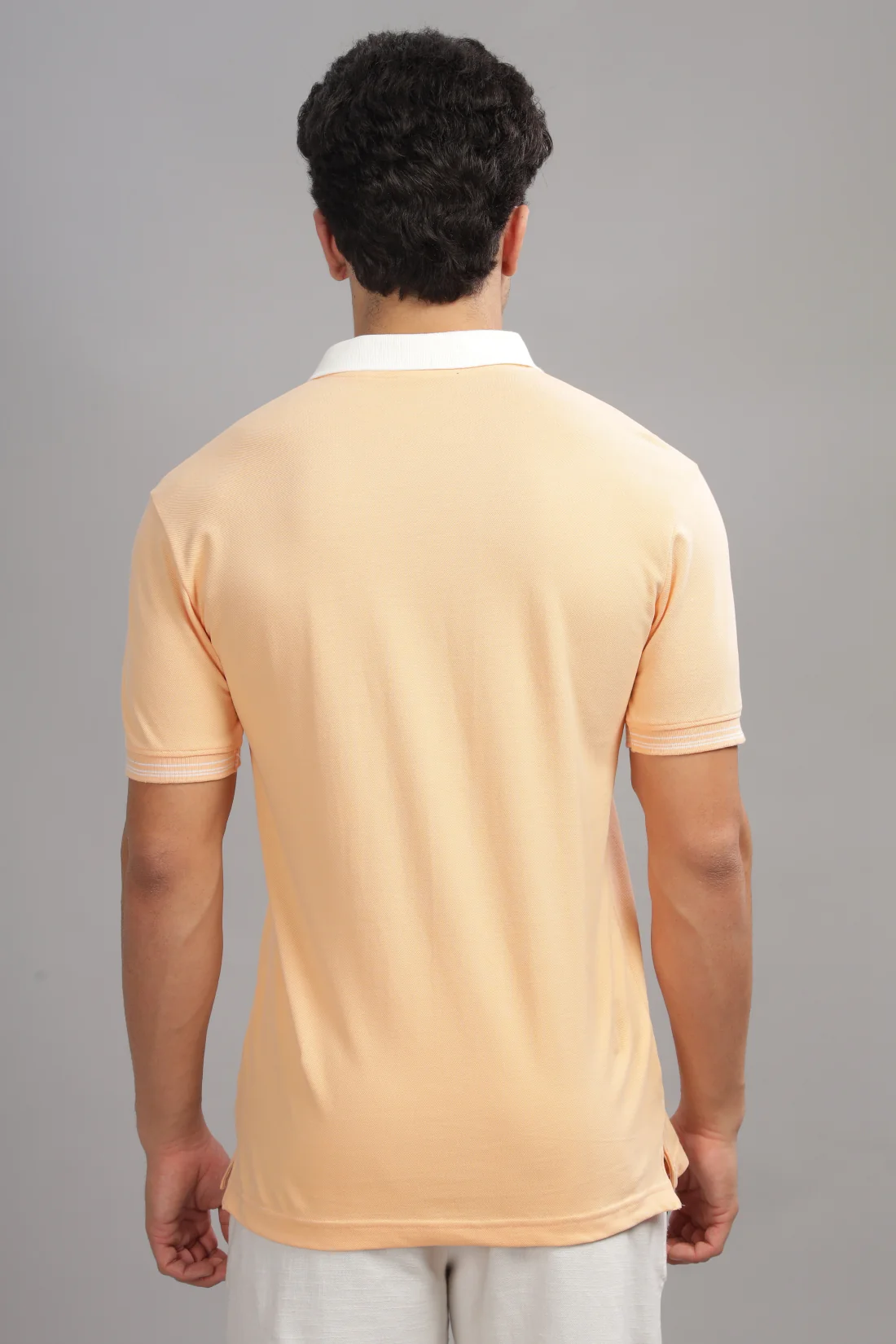 Men Peach Fuzz Regular Fit Polo T-Shirt - Image 3