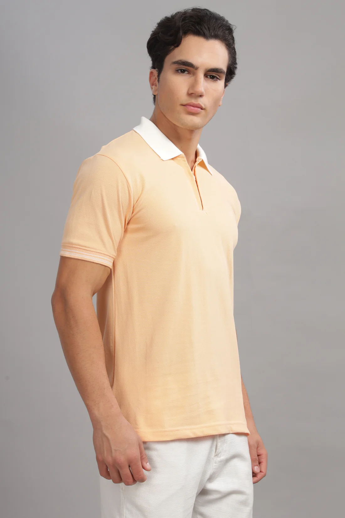 Men Peach Fuzz Regular Fit Polo T-Shirt - Image 7
