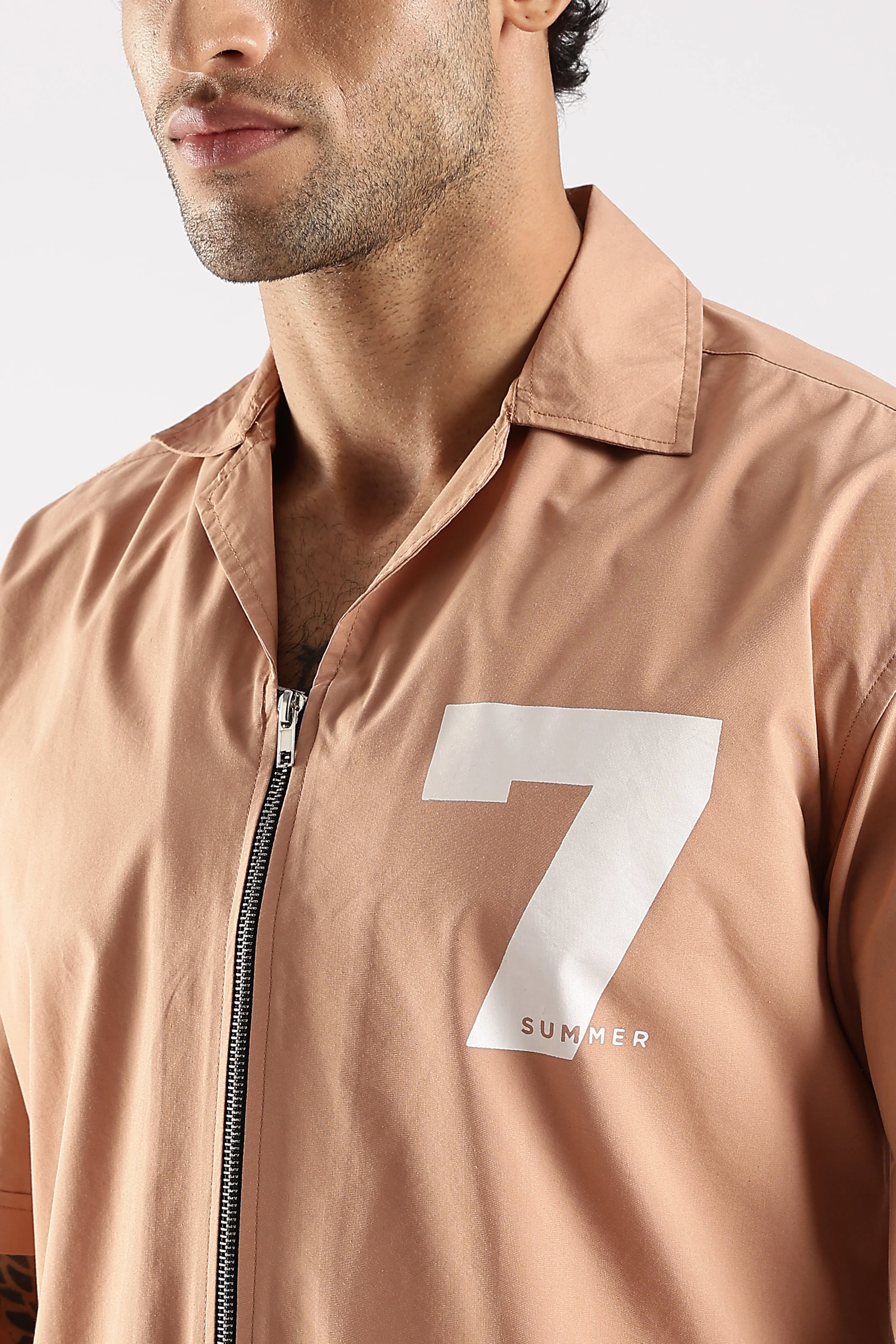 Men Peach Slim Fit Shirt - Image 6