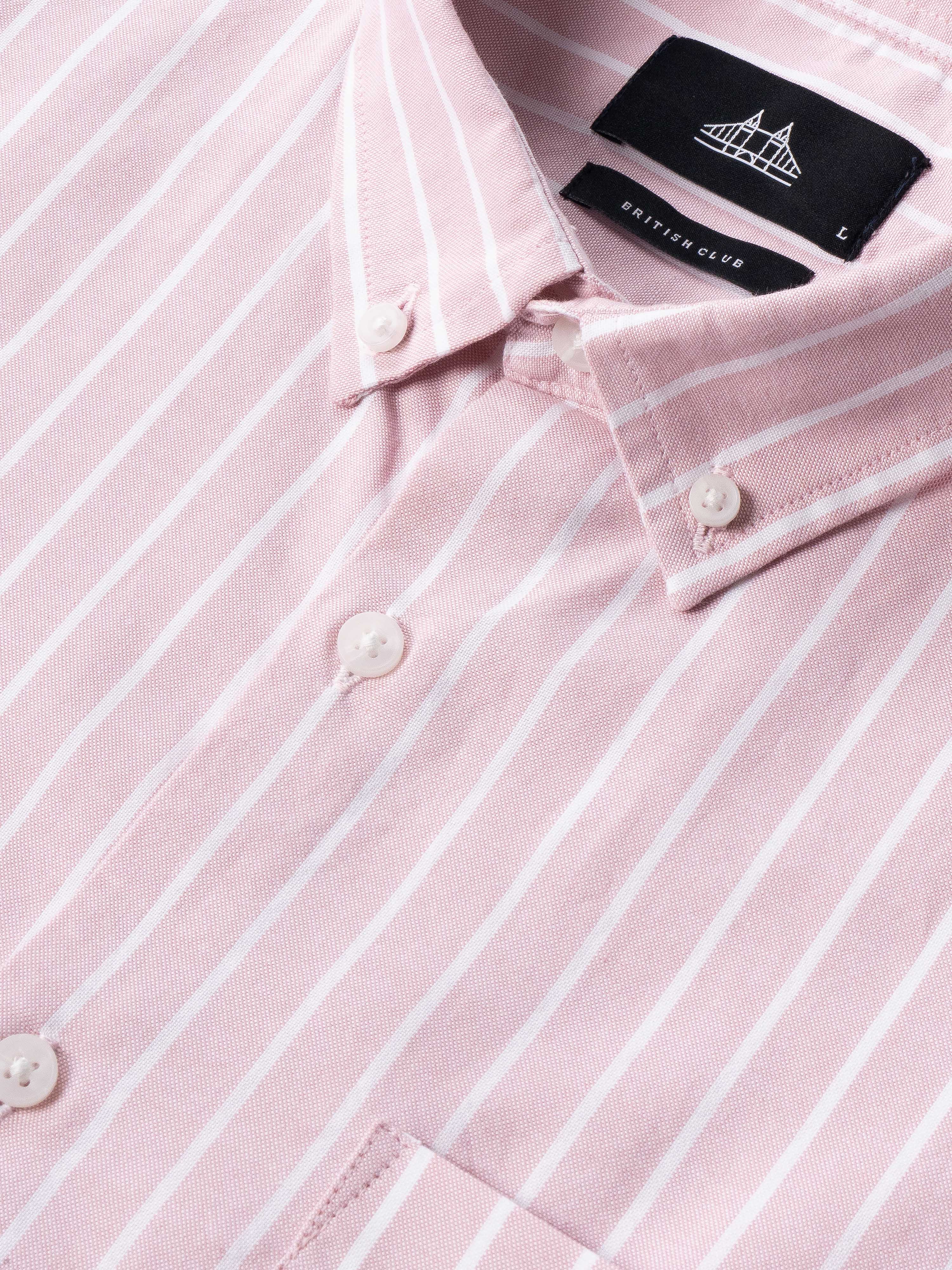 Men Peach Striped Shirt - Image 8