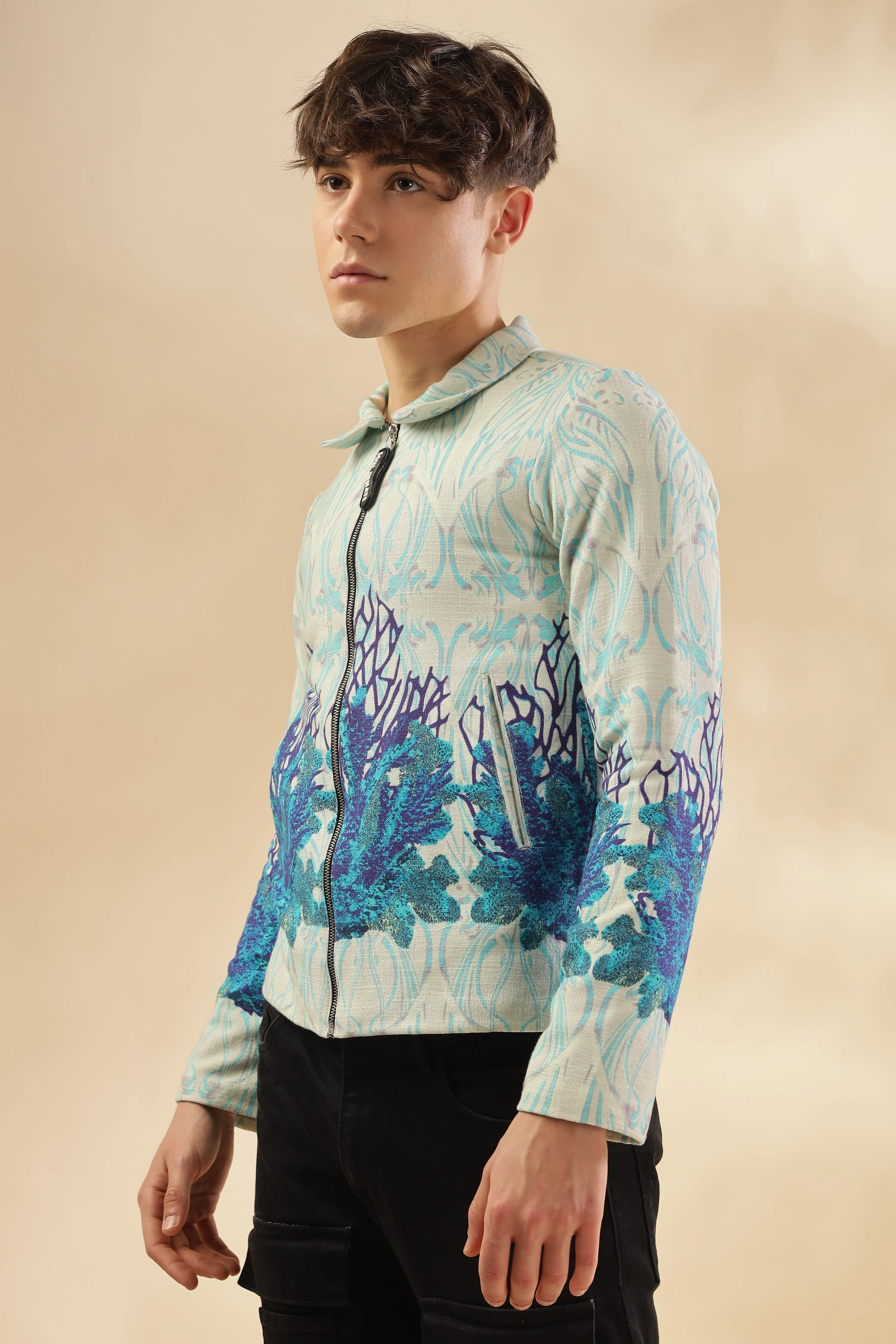 Men 100% Hemp Pearl Garden Jacket - Image 10