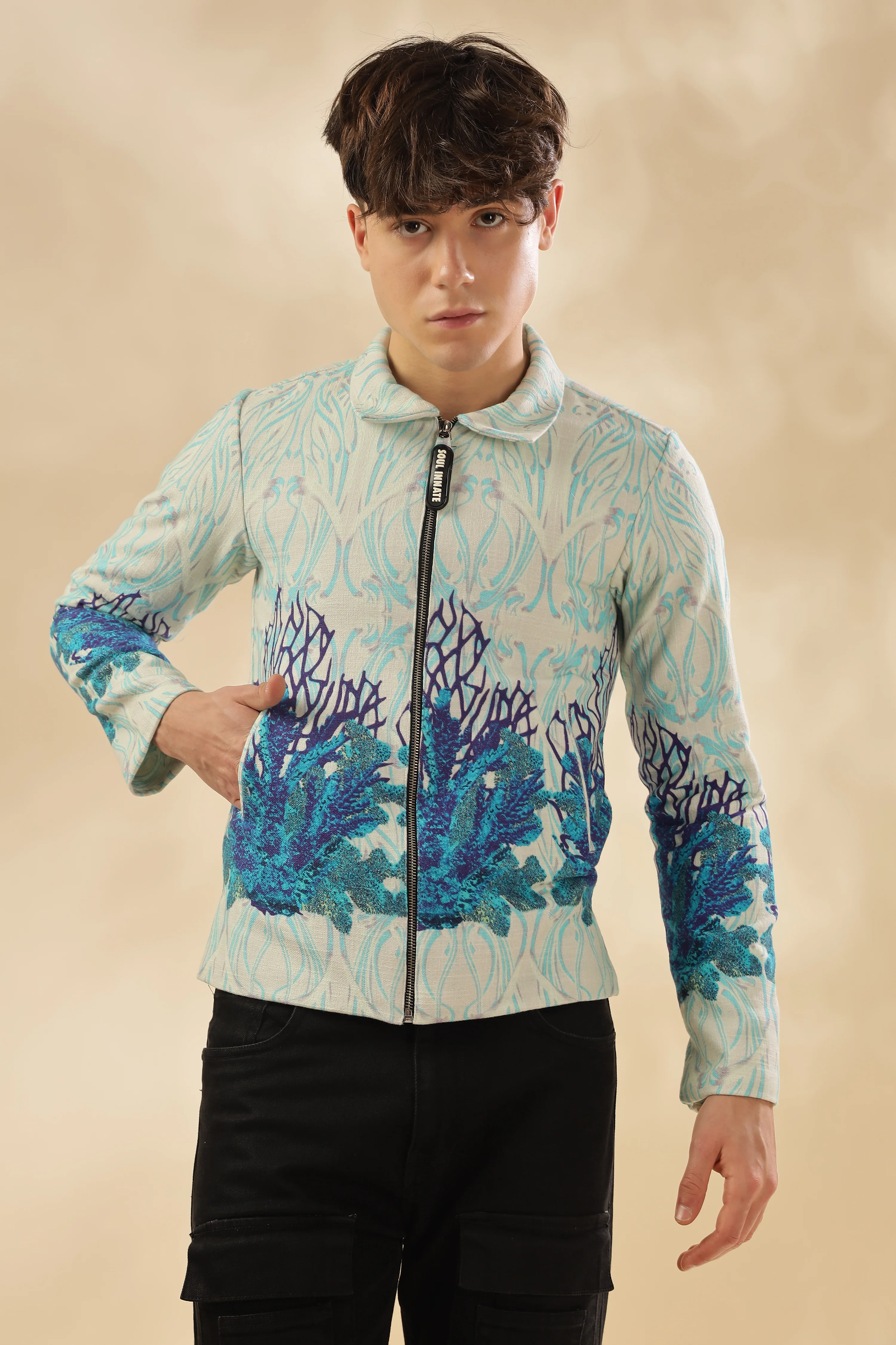 Men 100% Hemp Pearl Garden Jacket - Image 12
