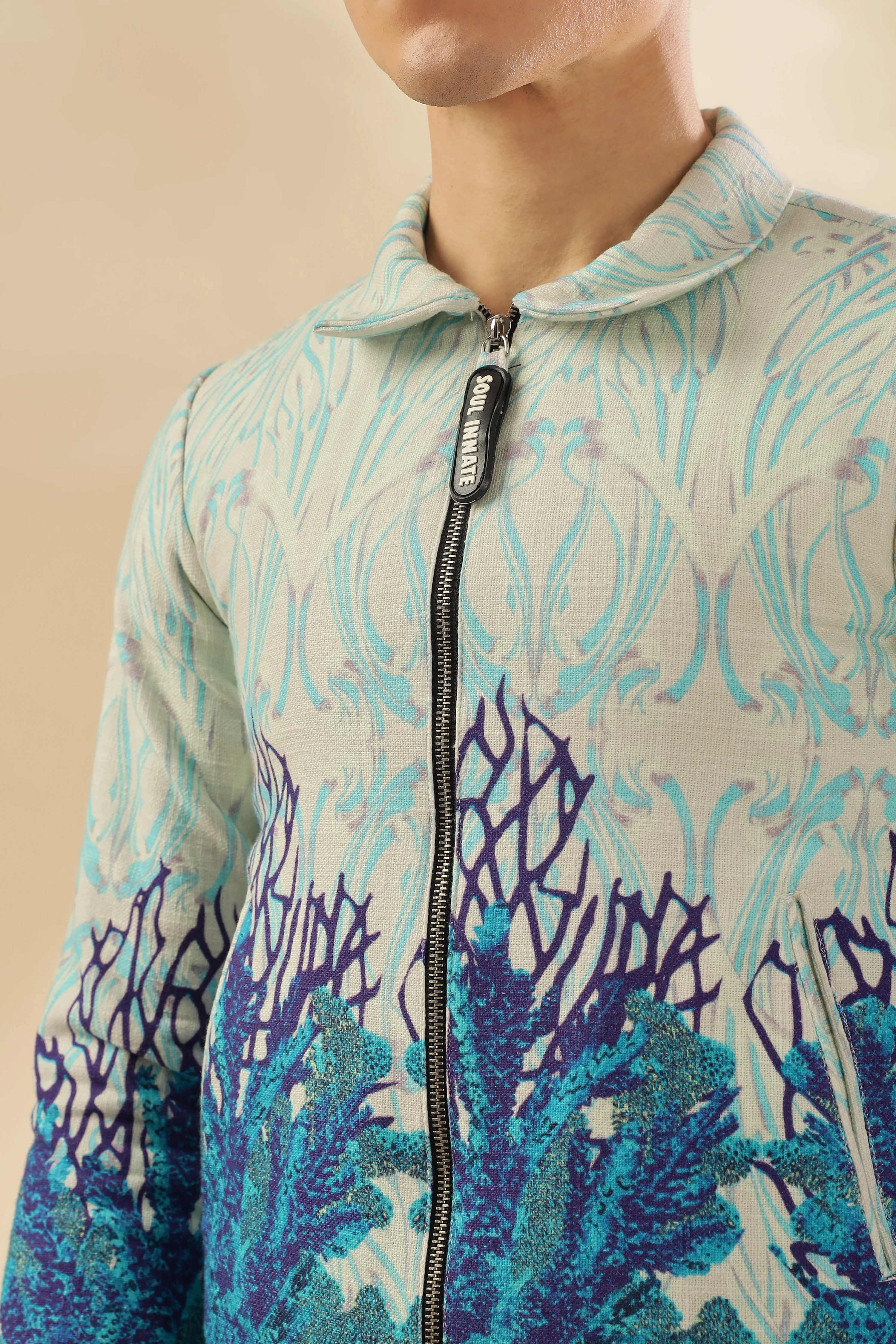 Men 100% Hemp Pearl Garden Jacket - Image 3