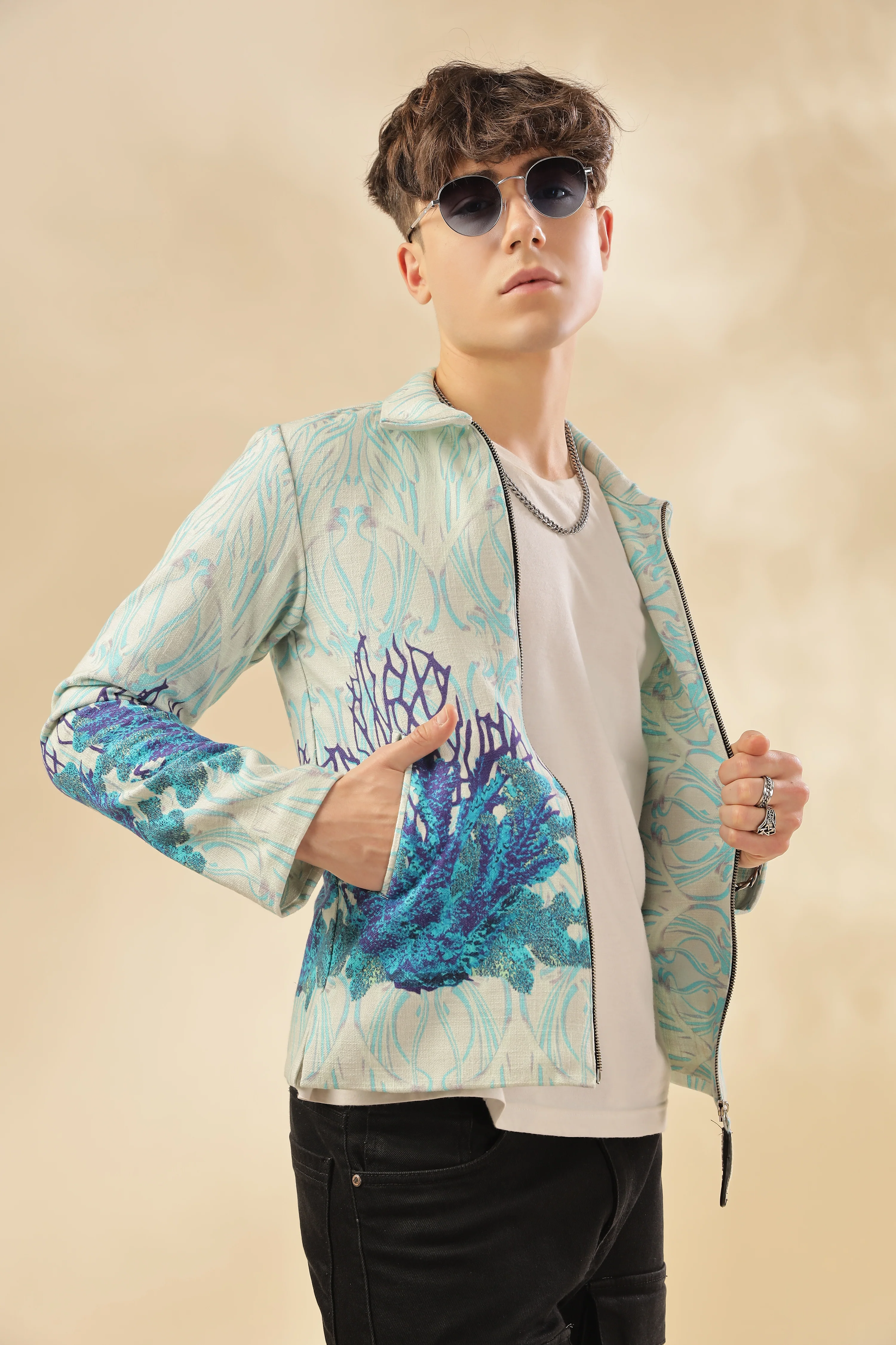 Men 100% Hemp Pearl Garden Jacket - Image 5