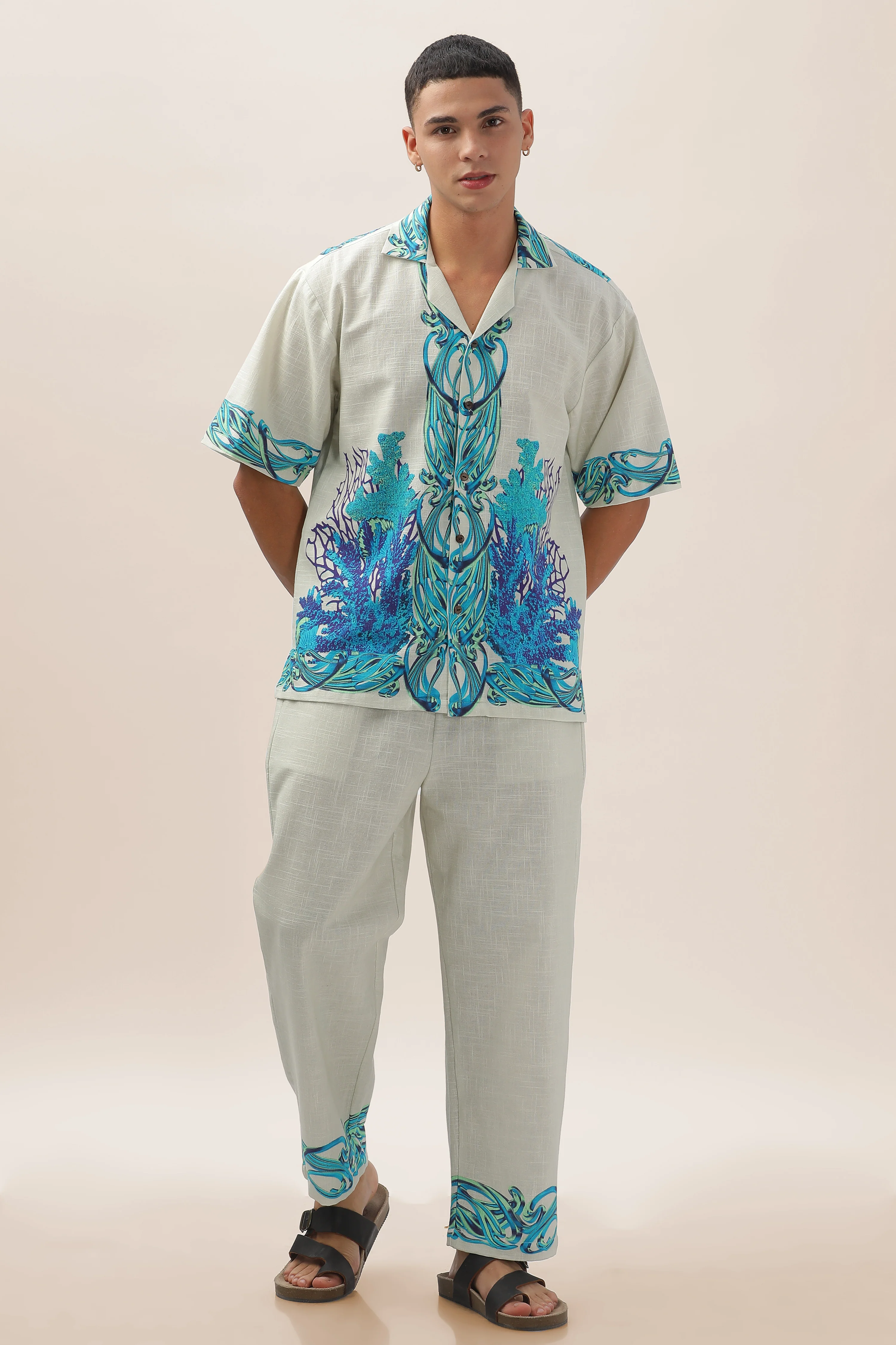 Men Pearl Garden Gauge Cotton Shirt - Image 8