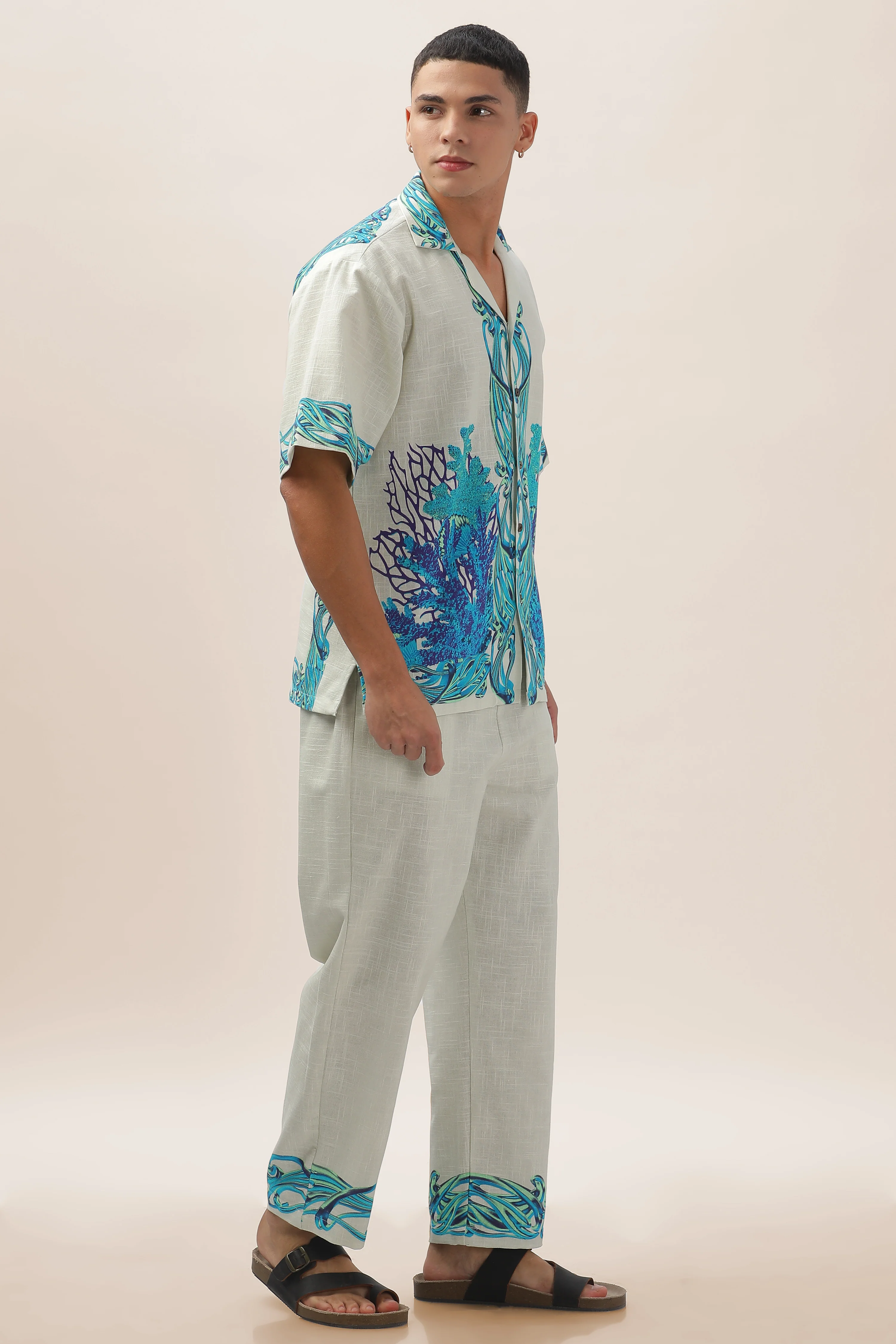 Men Pearl Garden Gauge Cotton Shirt - Image 9
