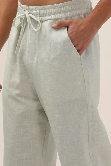 Men Pearl Garden Cotton Hemp Pants - Image 4