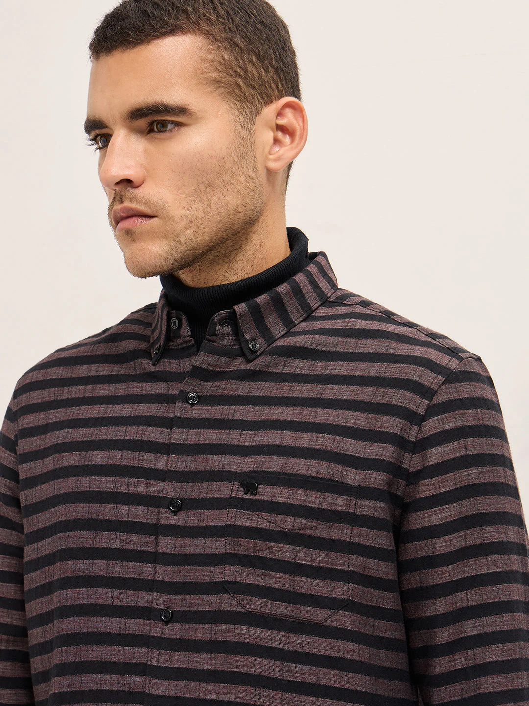 Men Pink Casual Shirt - Image 5