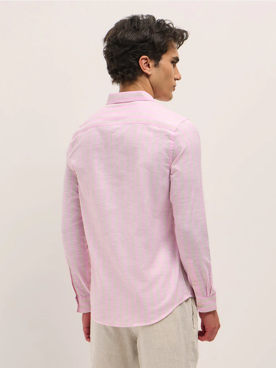 Men Pink Casual Shirt - Image 2
