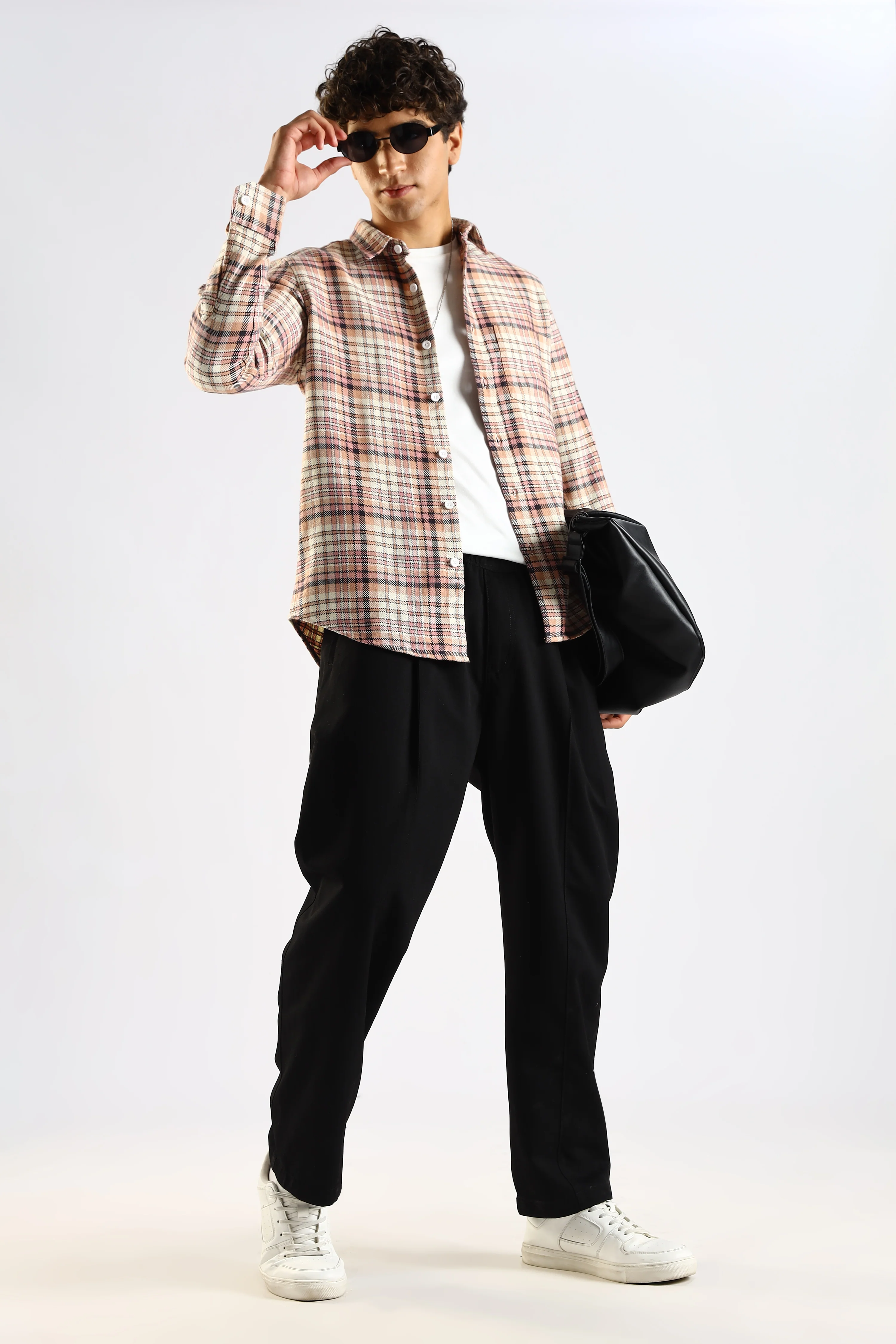 Men Pink Cotton Blend Checked Shirt - Image 11