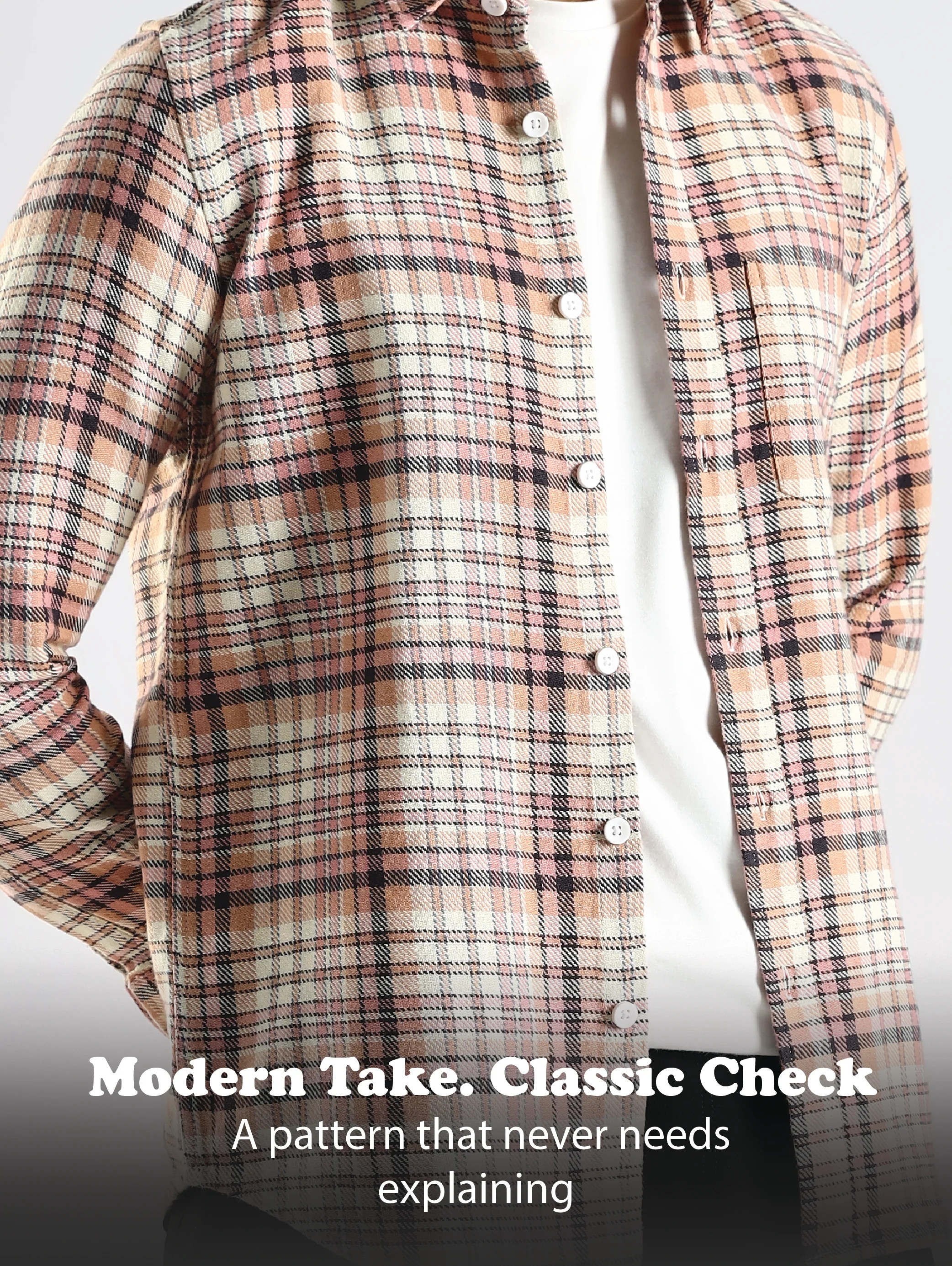 Men Pink Cotton Blend Checked Shirt - Image 13