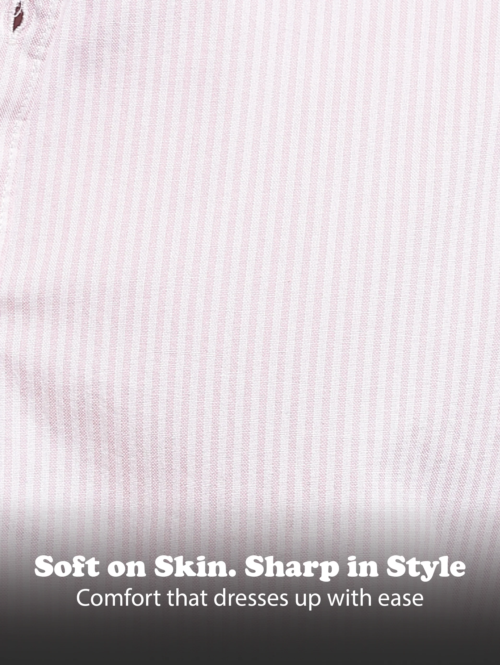 Men Pink Cotton Oxford Slim Fit Striped Shirt - Image 12