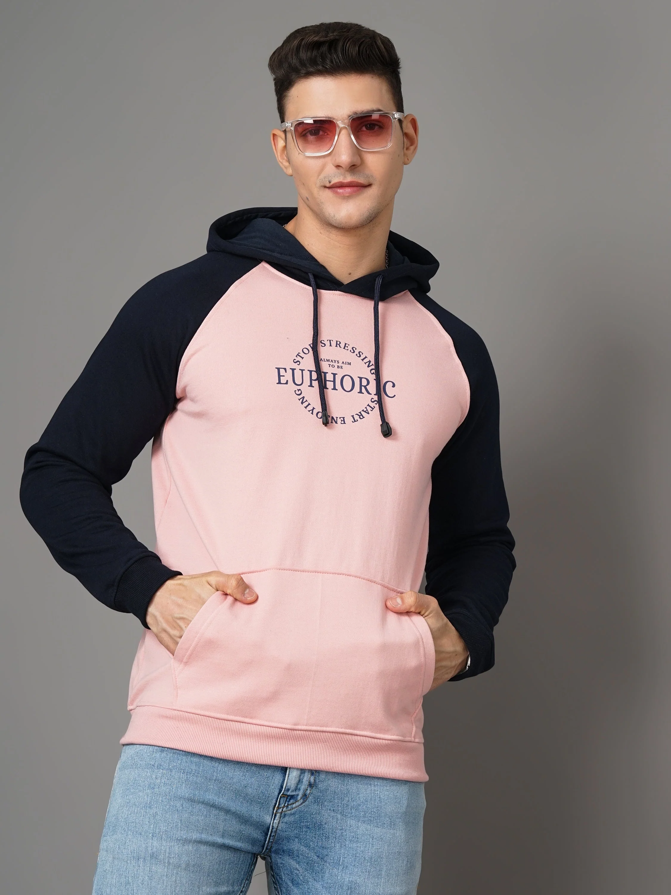 Men Pink Euphoric Hoodie - Image 2