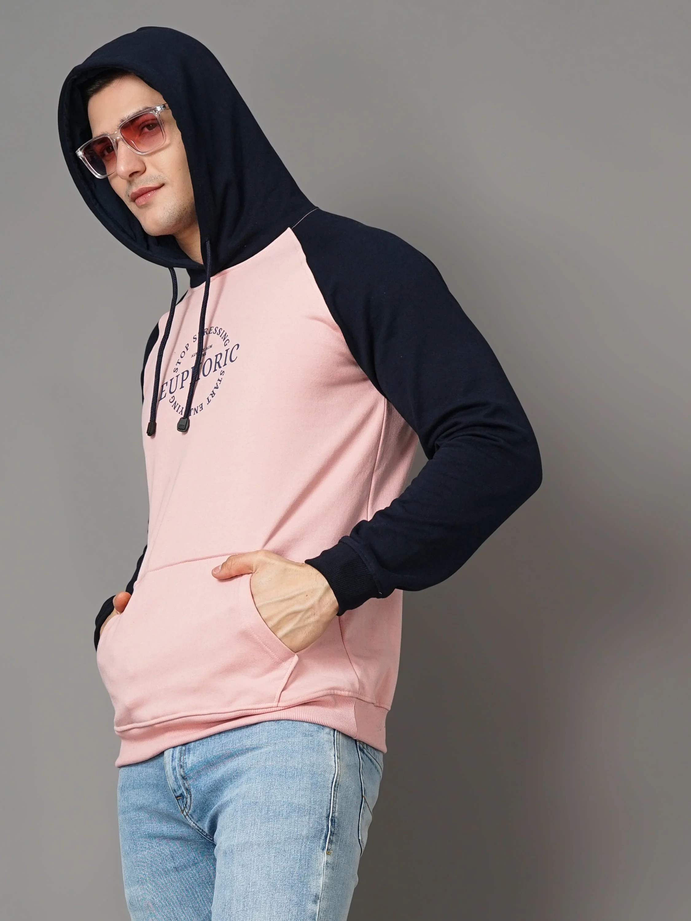 Men Pink Euphoric Hoodie - Image 4