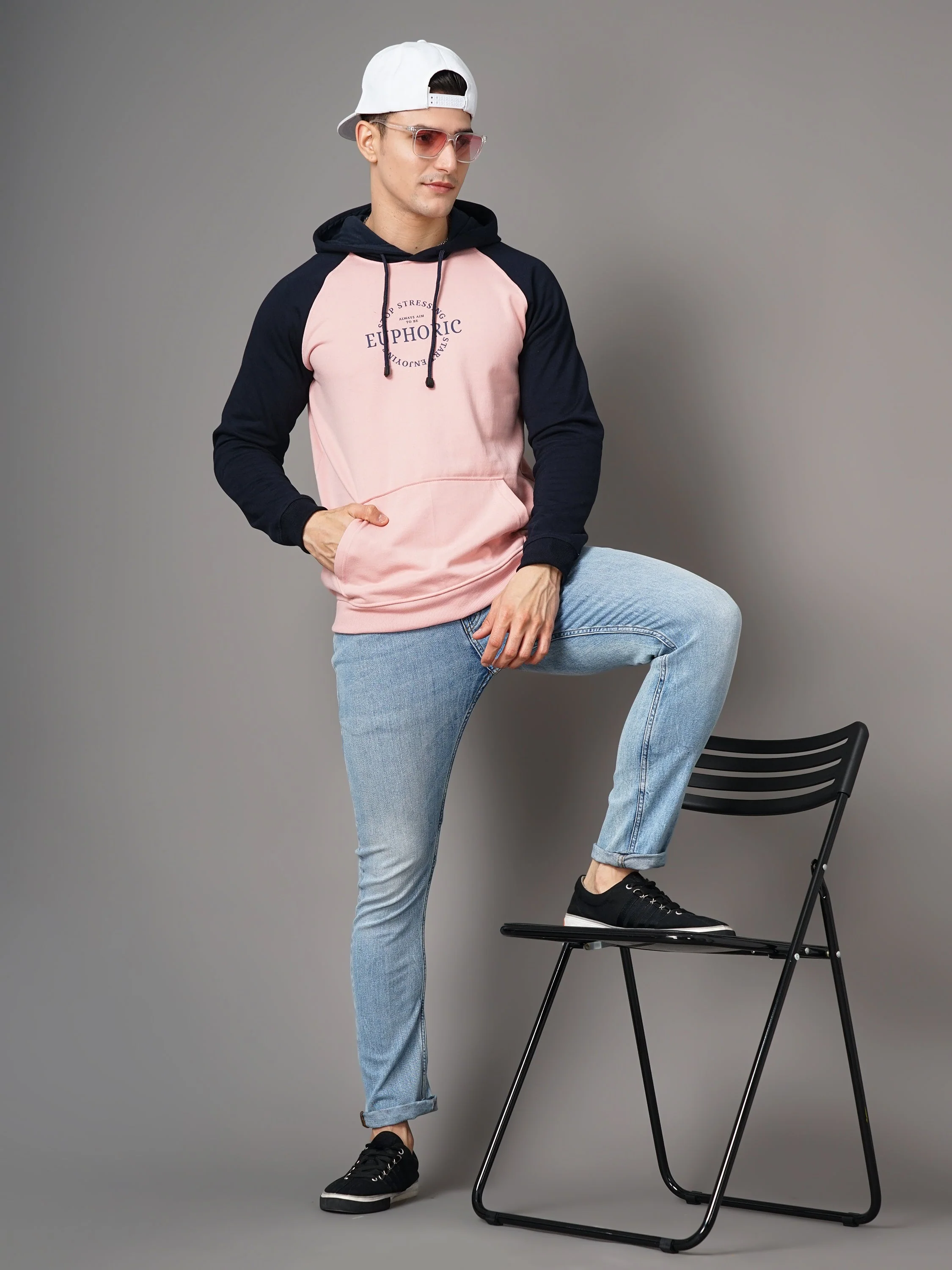 Men Pink Euphoric Hoodie - Image 6