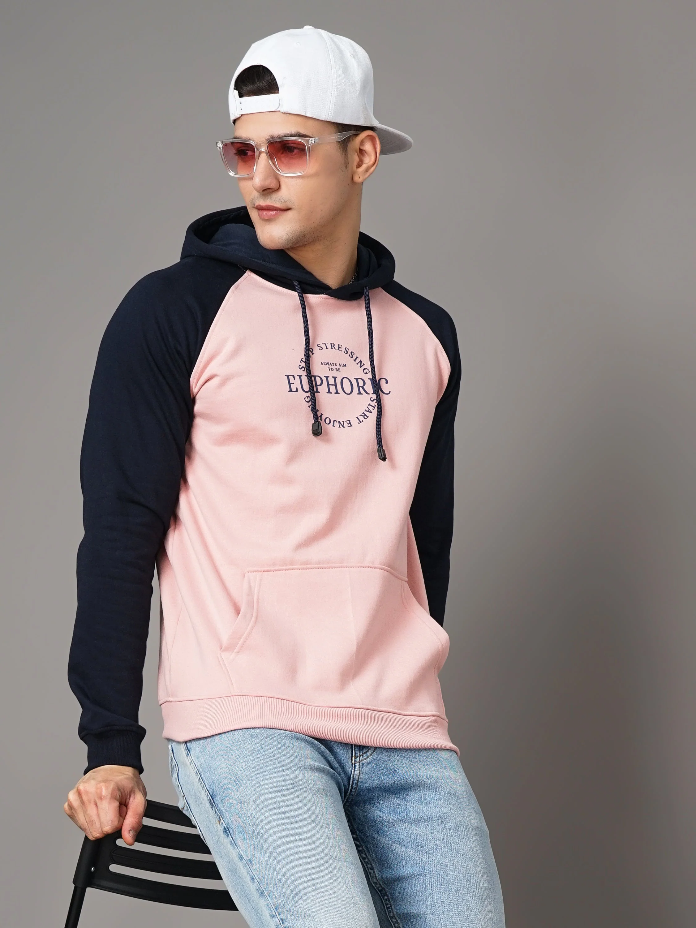 Men Pink Euphoric Hoodie - Image 7