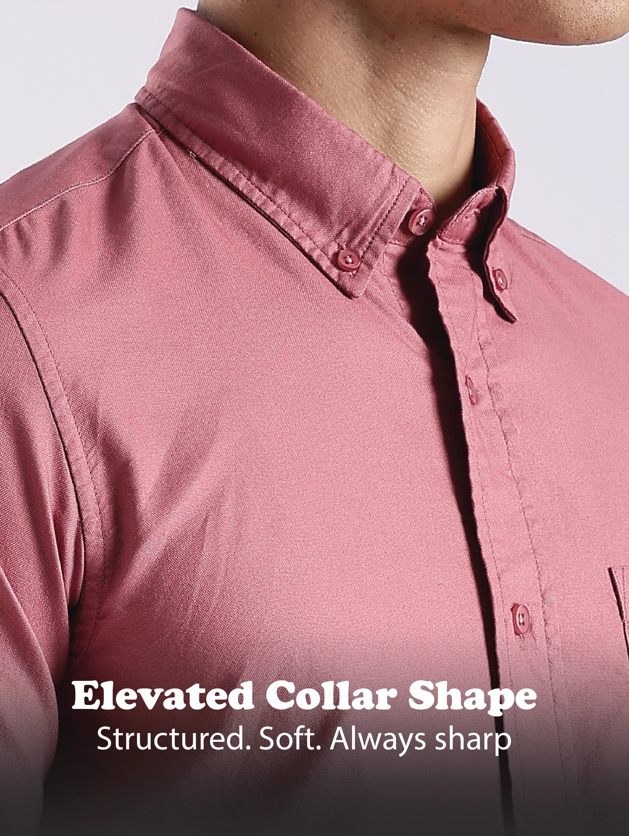 Men Pink Oxford Solid Shirt - Image 13