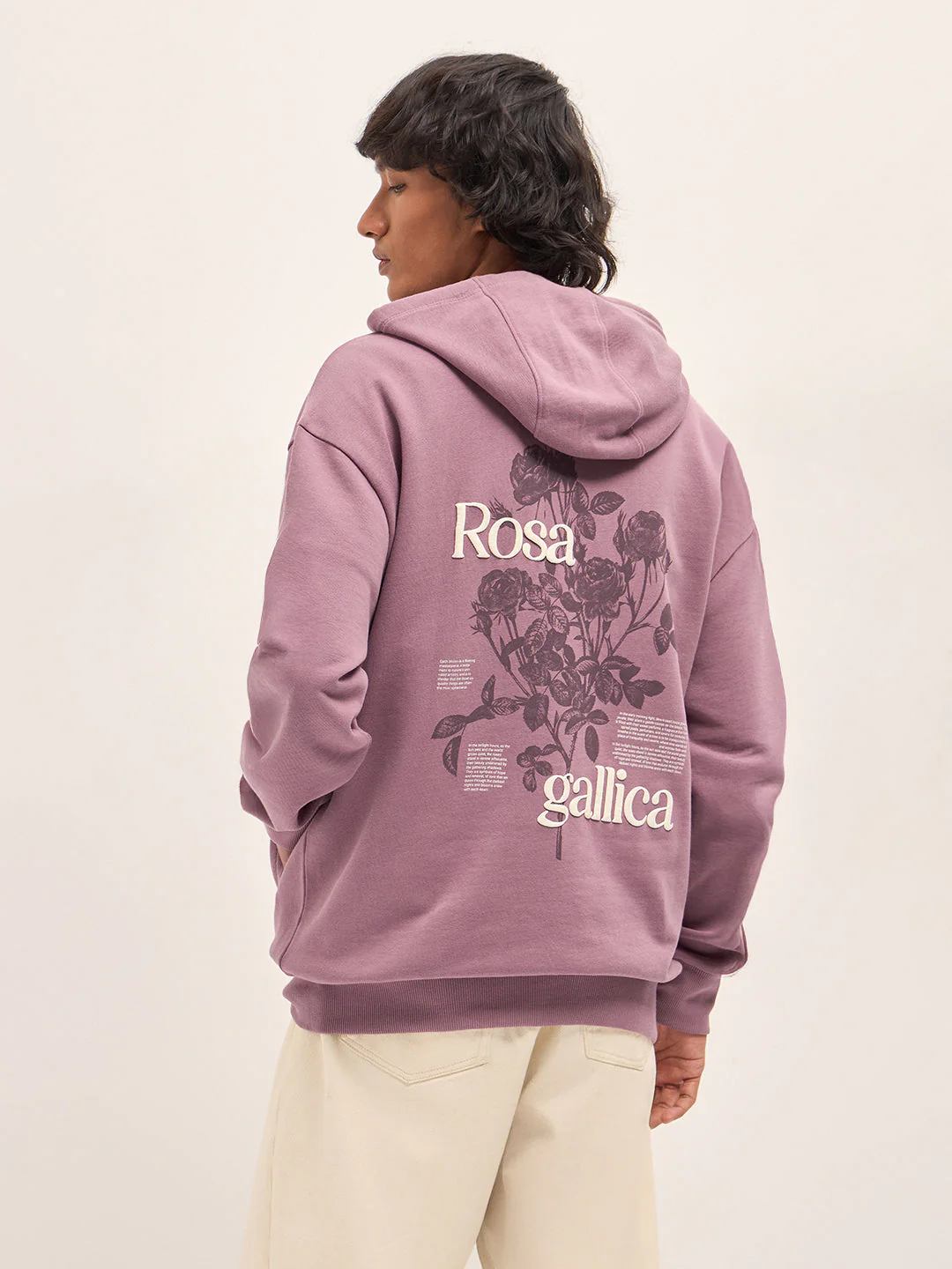 Men Pink Relaxed Fit Hoodie - Image 2
