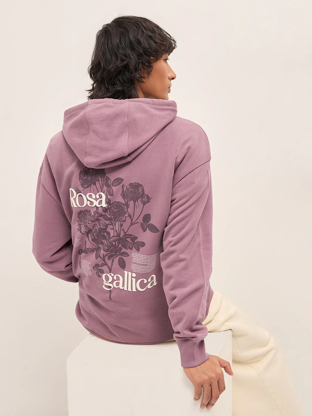 Men Pink Relaxed Fit Hoodie - Image 6