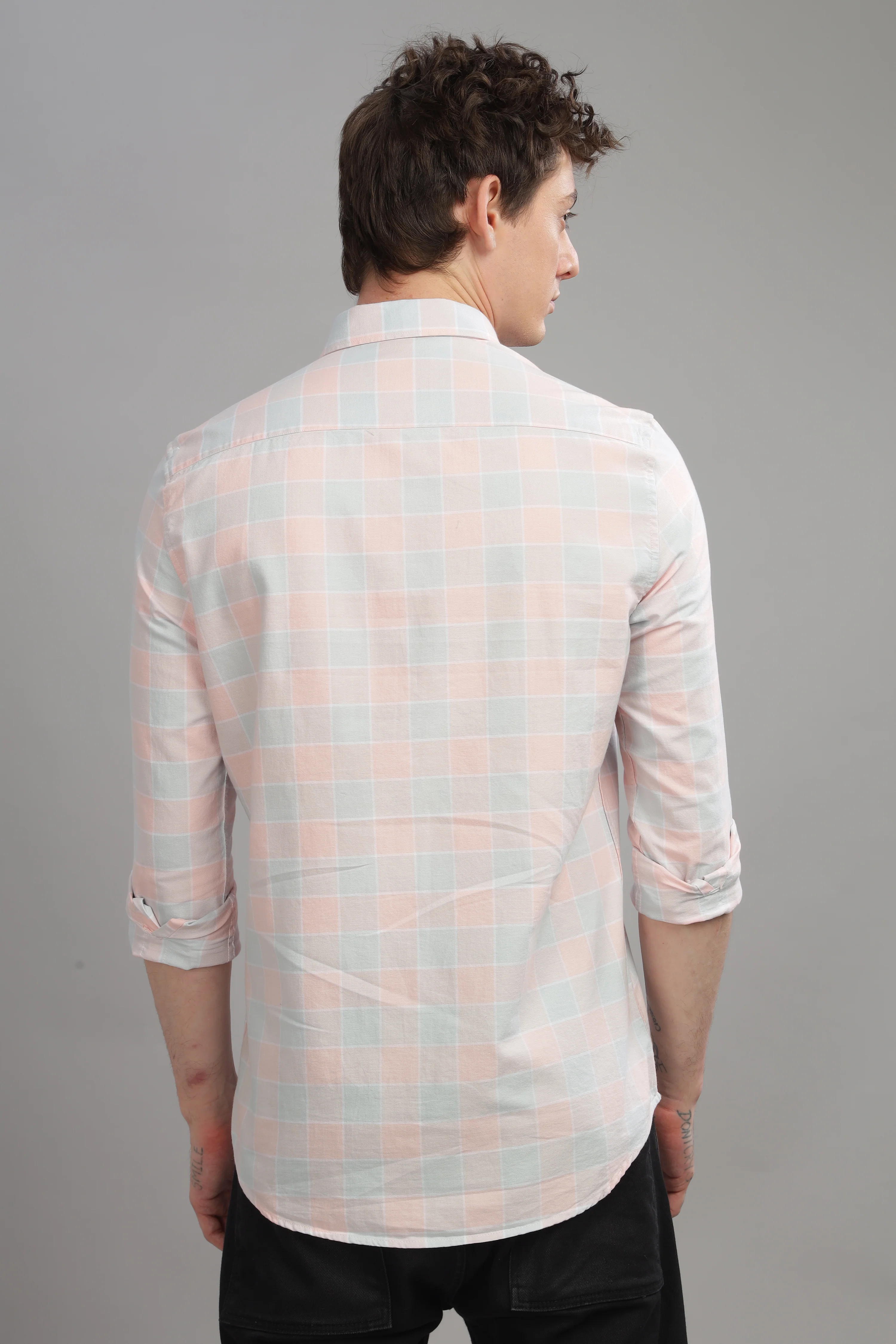 Men Pink Slim Fit Shirt - Image 2