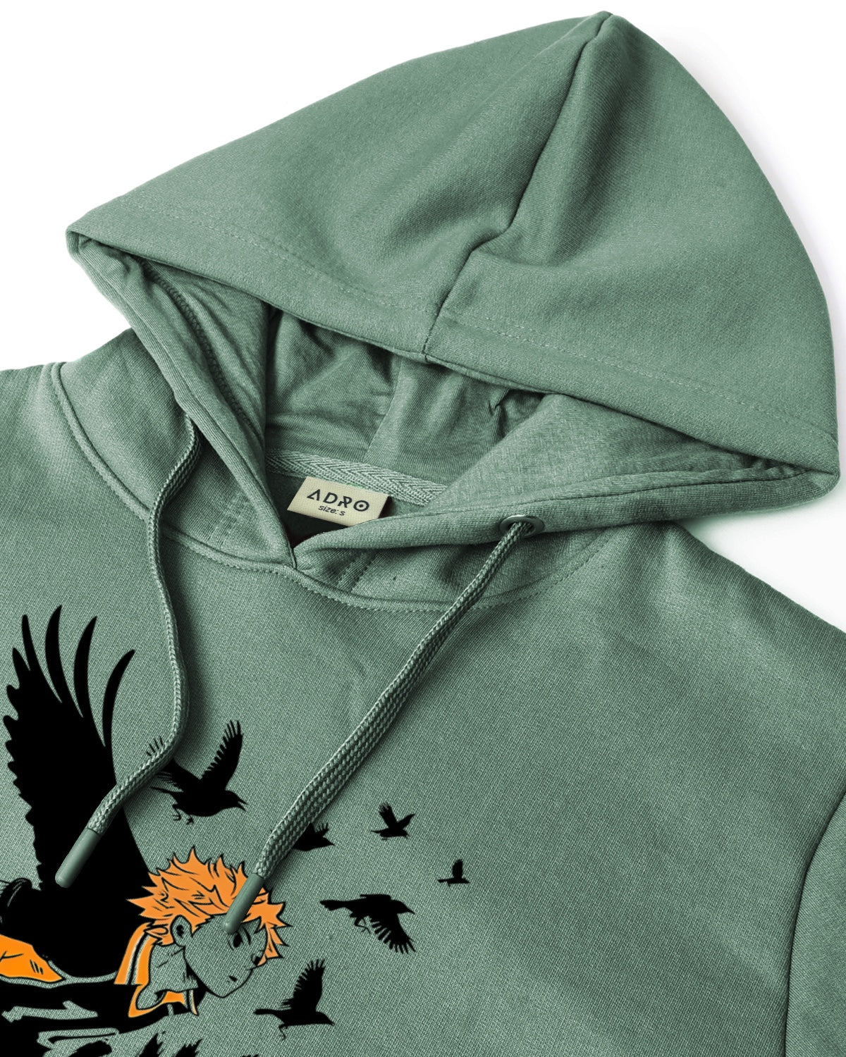 Men Green Anime Hoodies - Image 6