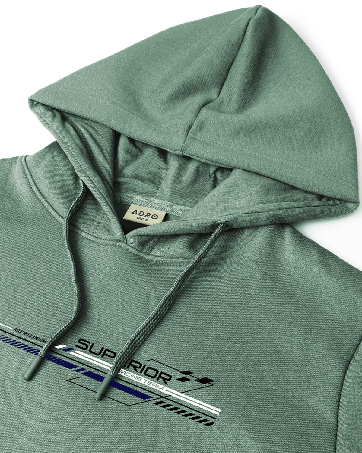 Men Green Long Lasting Printed Hoodie - Image 6