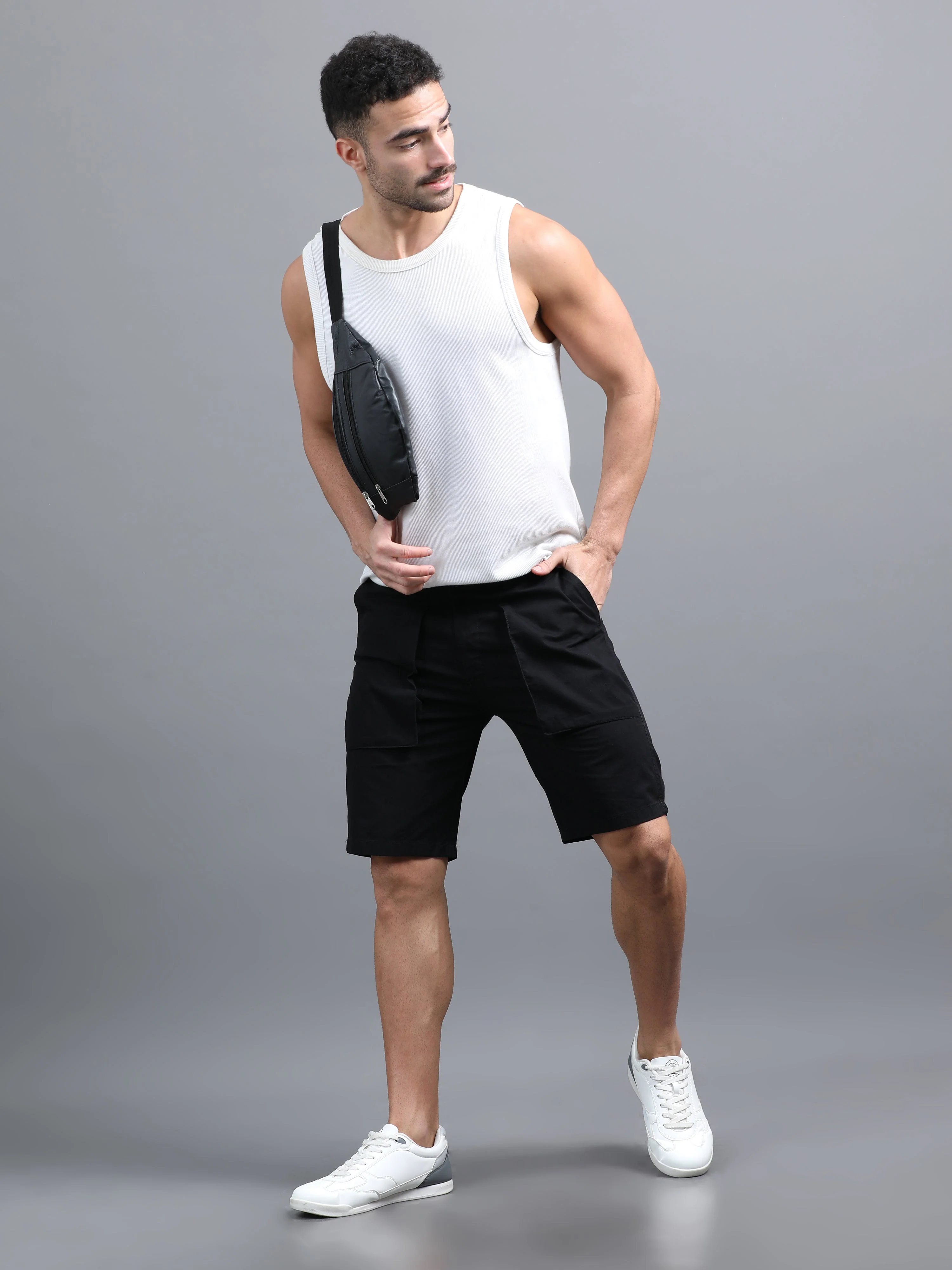 Men Pockit Black Shorts - Image 6
