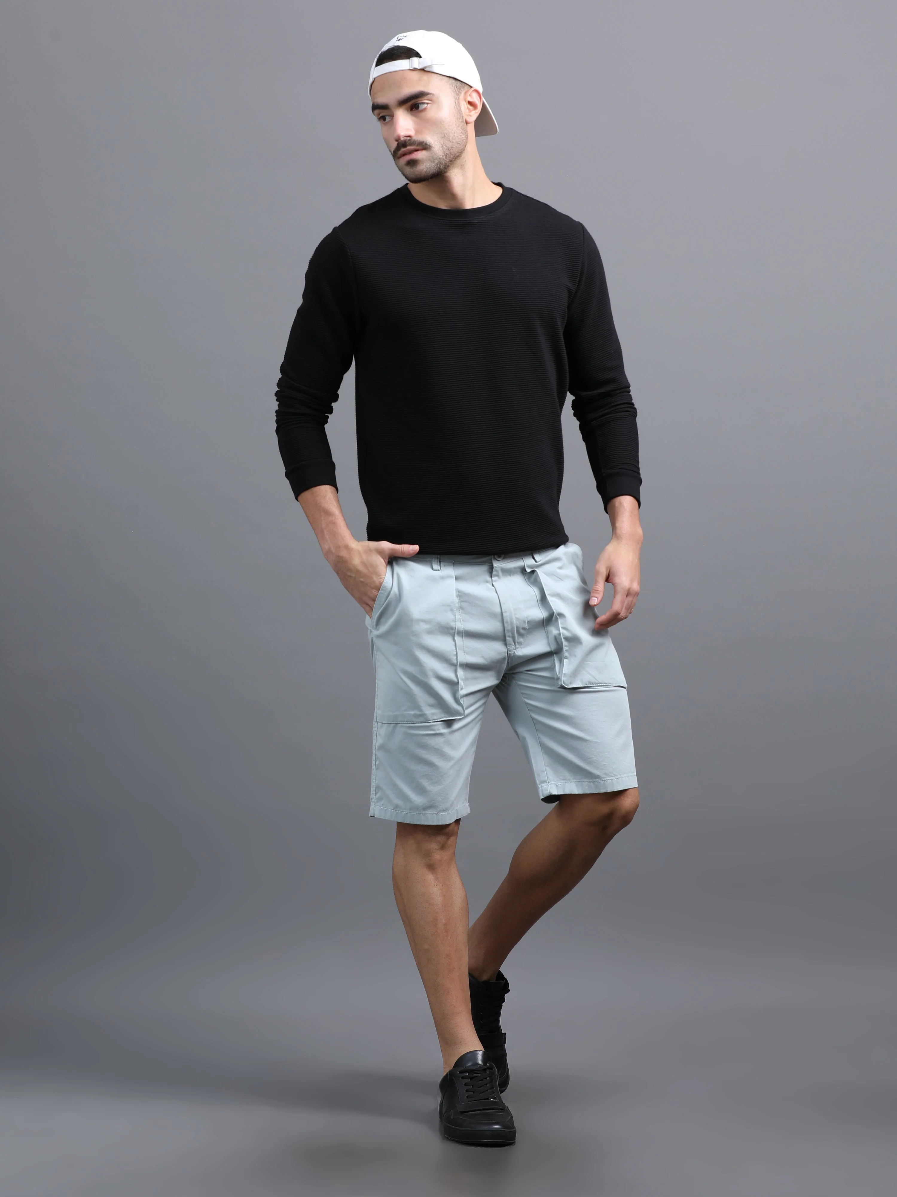 Men Pockit Blue Shorts - Image 6