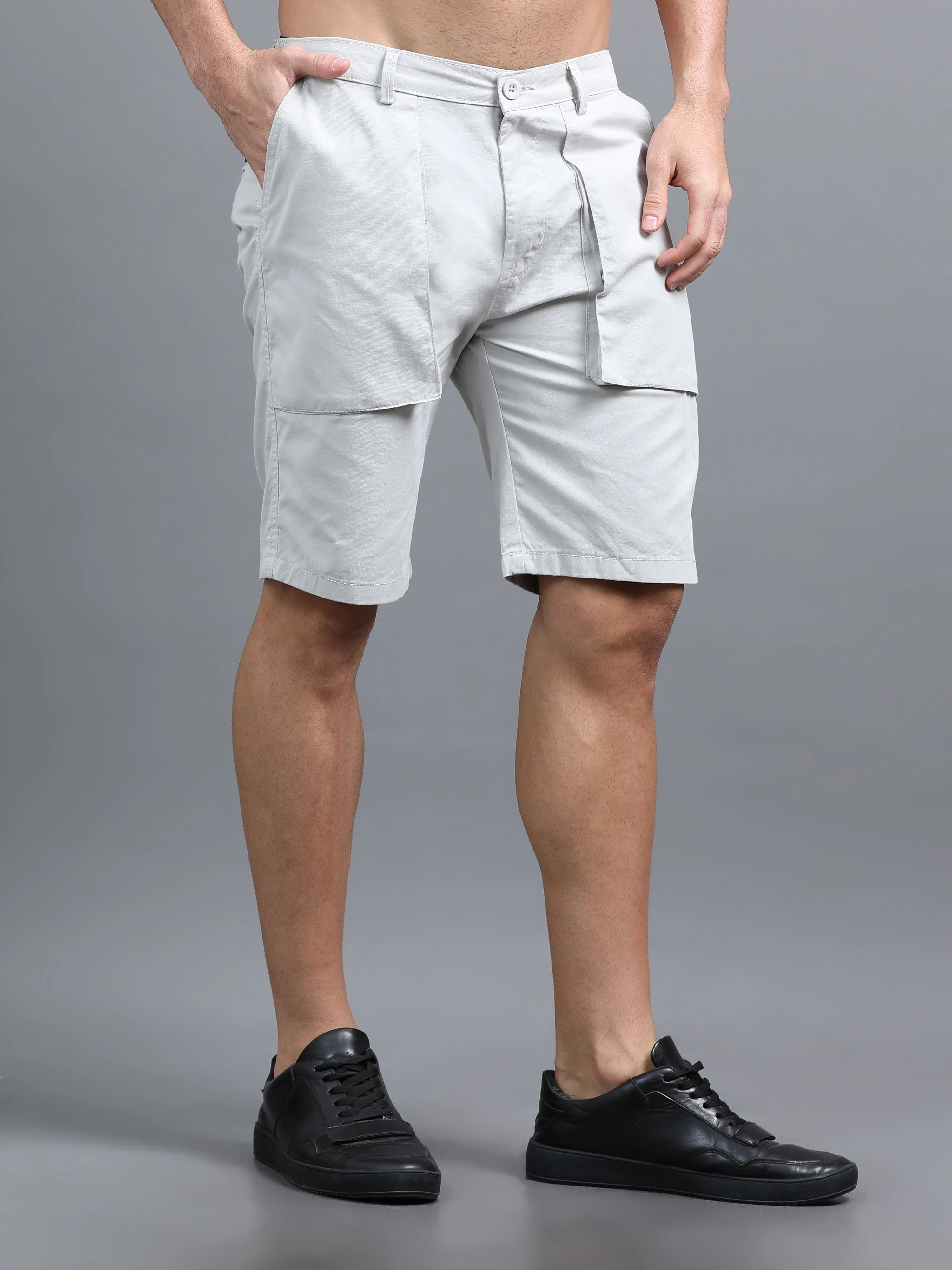 Men Pockit Grey Shorts - Image 3