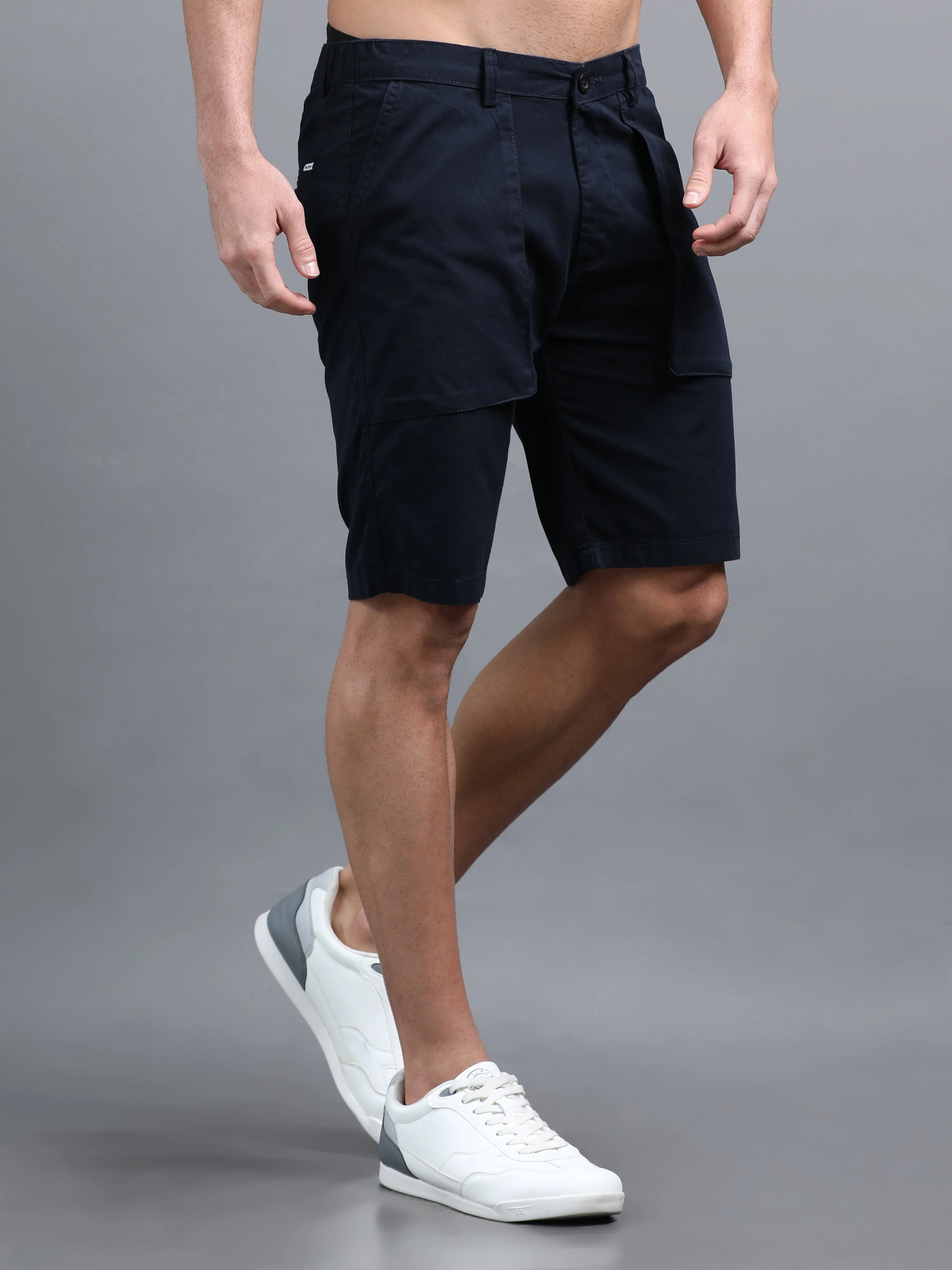 Men Pockit Navy Shorts - Image 3