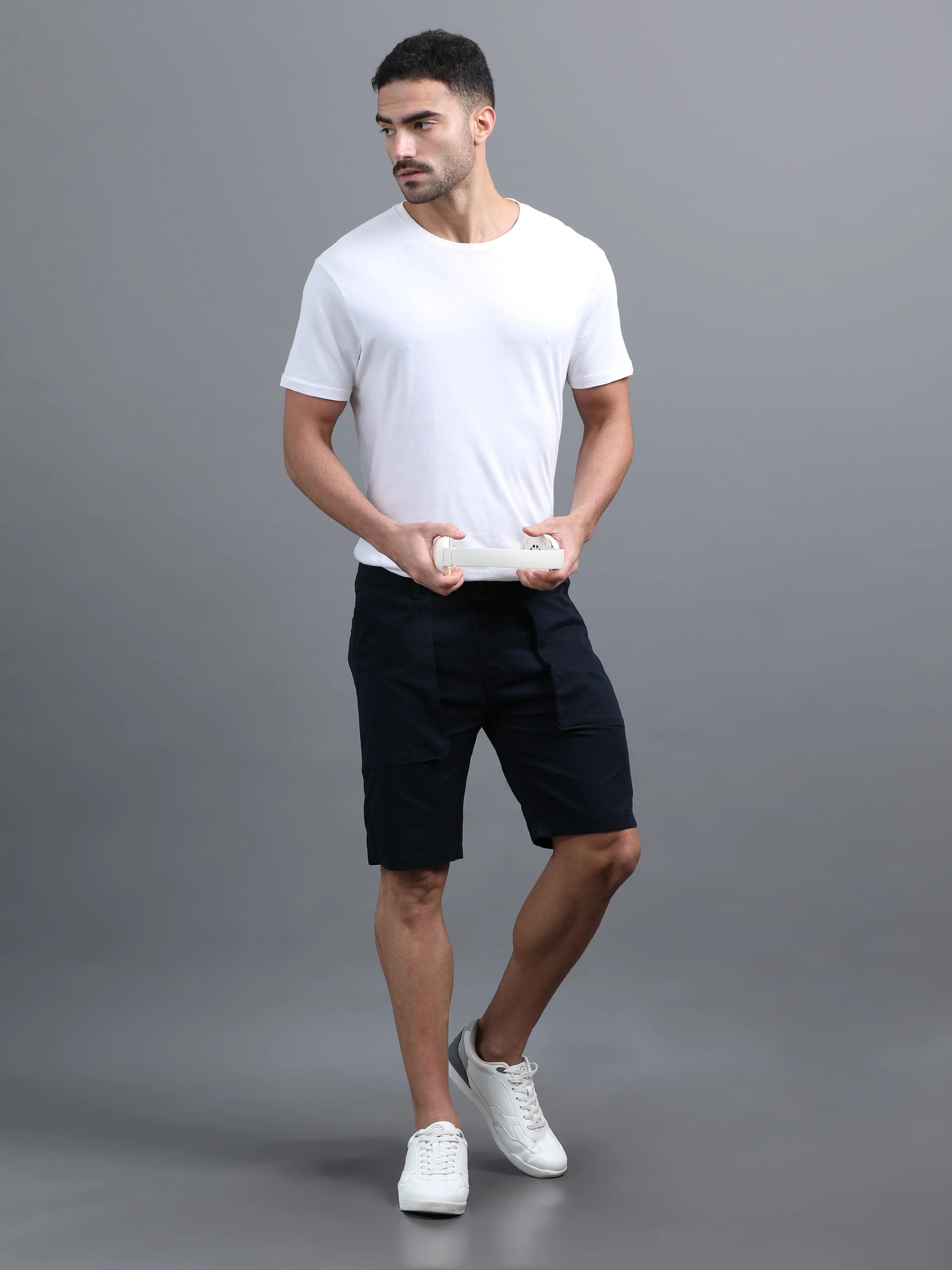 Men Pockit Navy Shorts - Image 5
