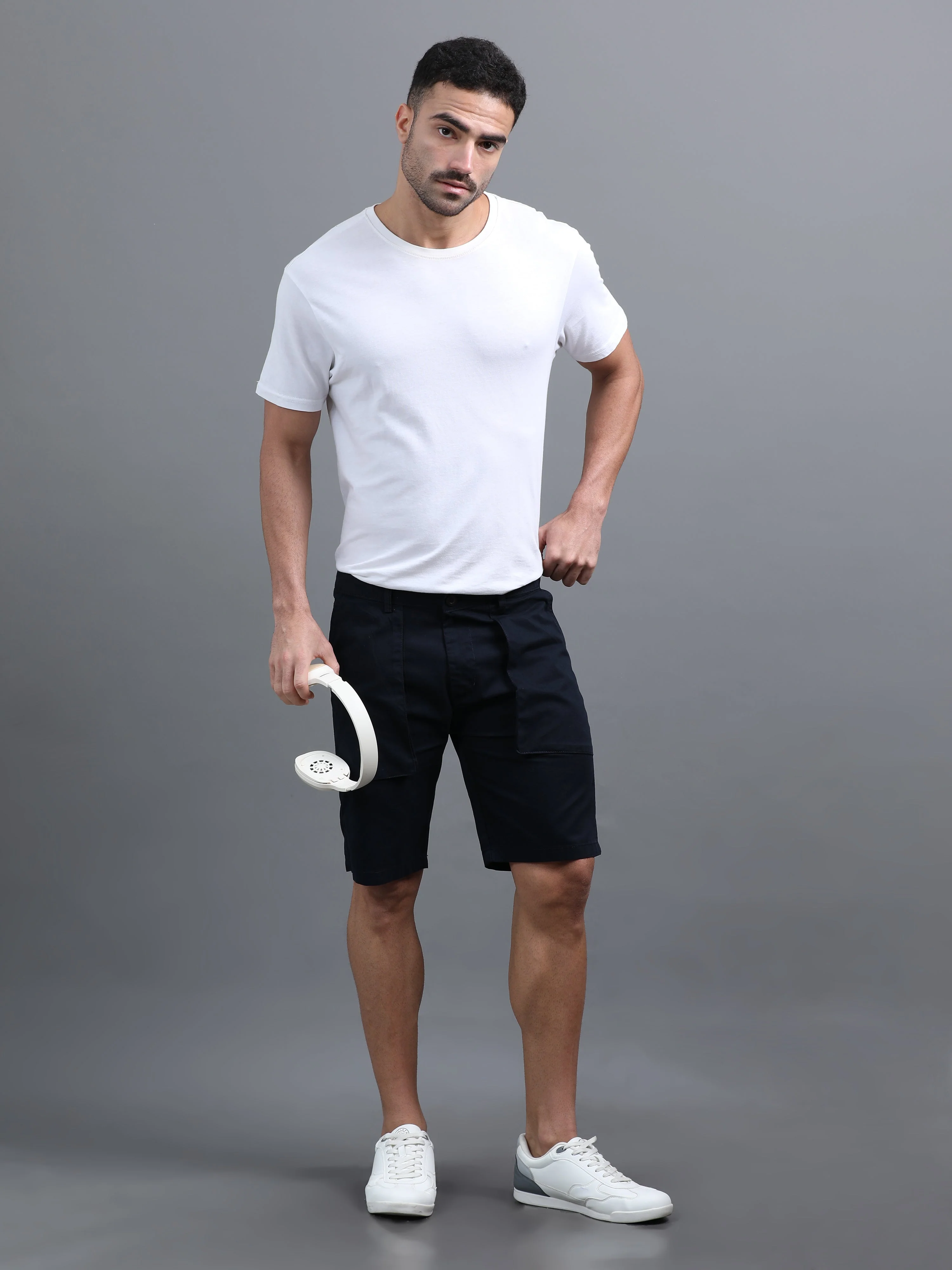 Men Pockit Navy Shorts - Image 6