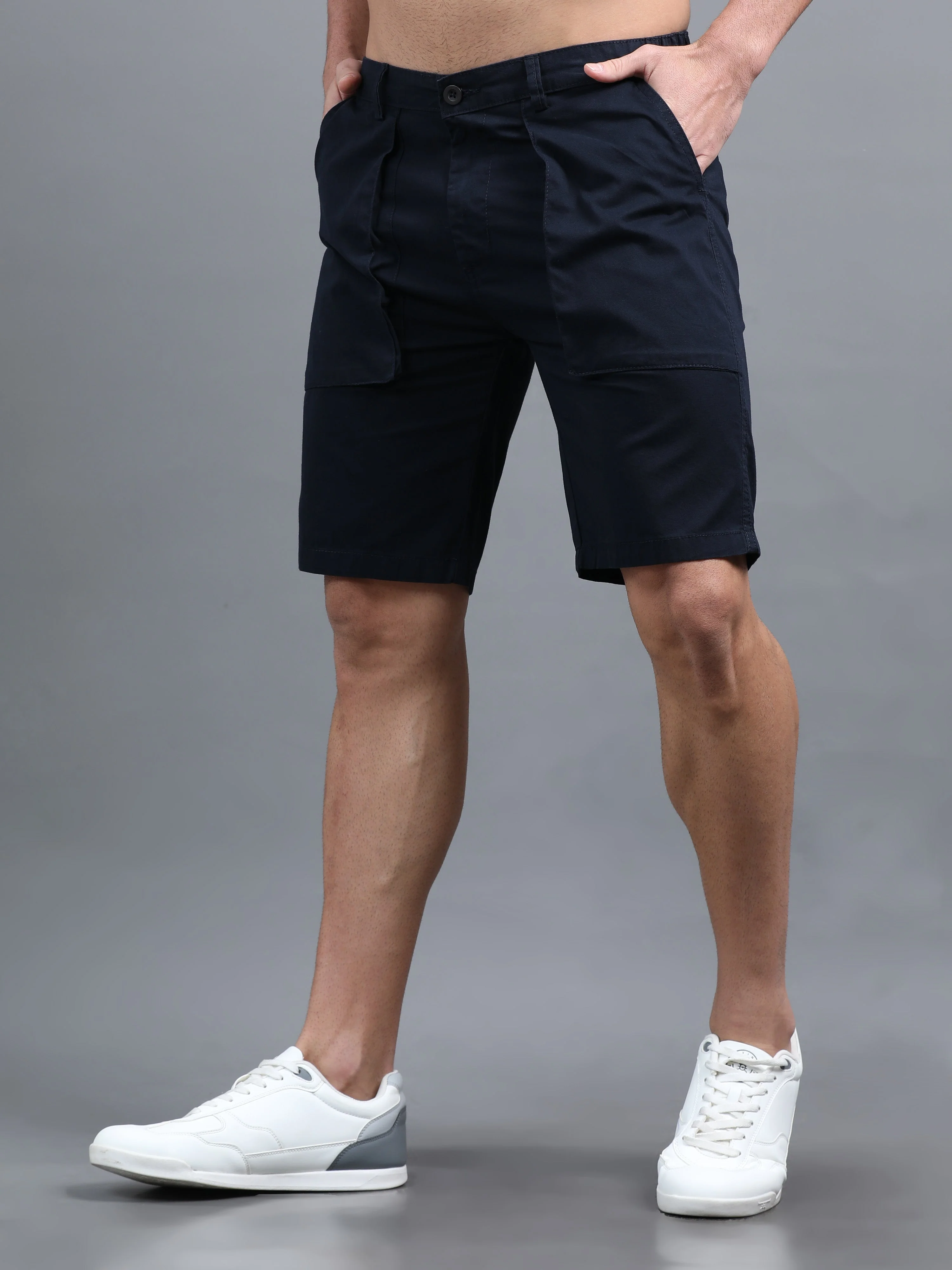 Men Pockit Navy Shorts - Image 7