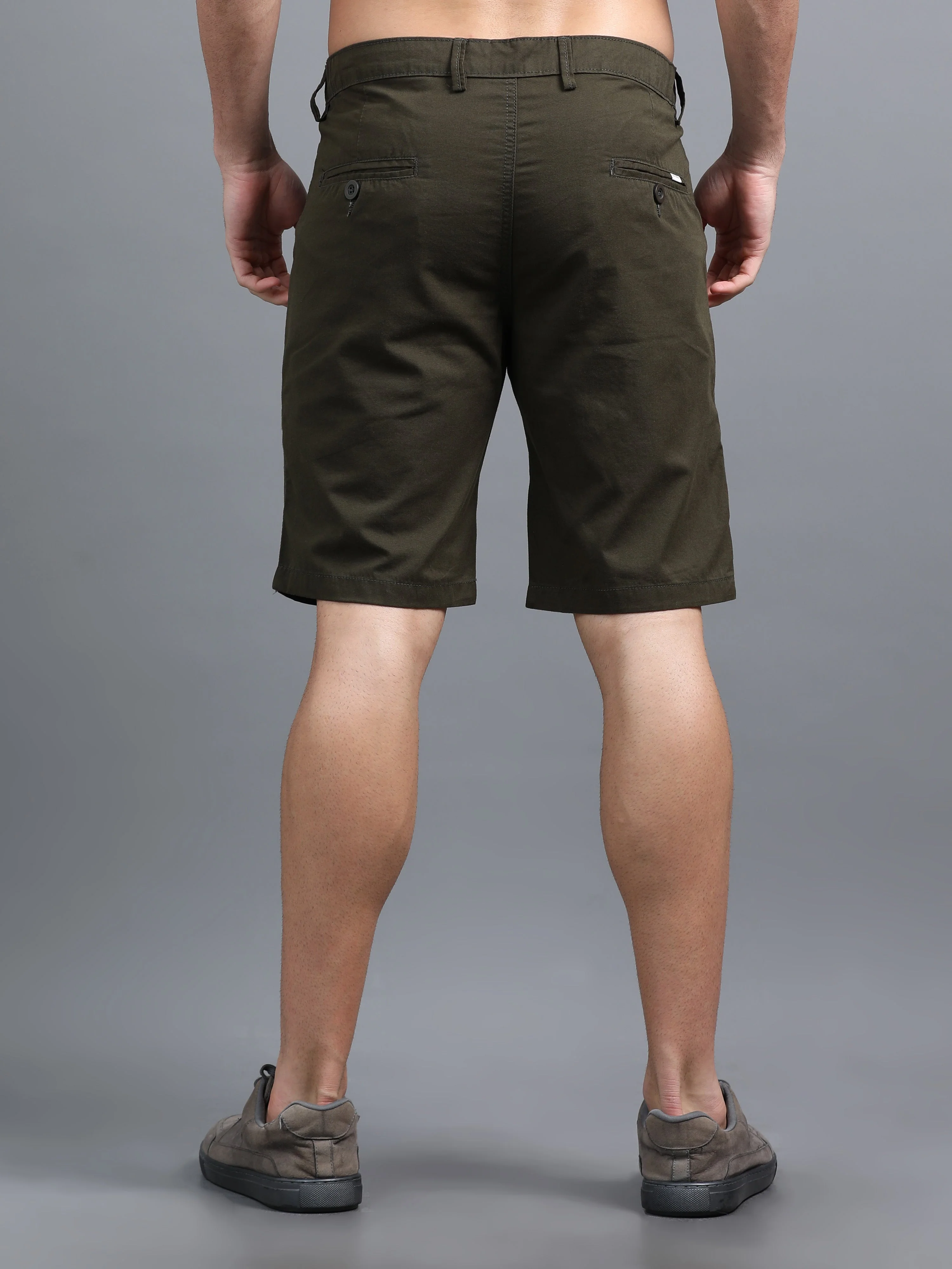 Men Pockit Olive Shorts - Image 2