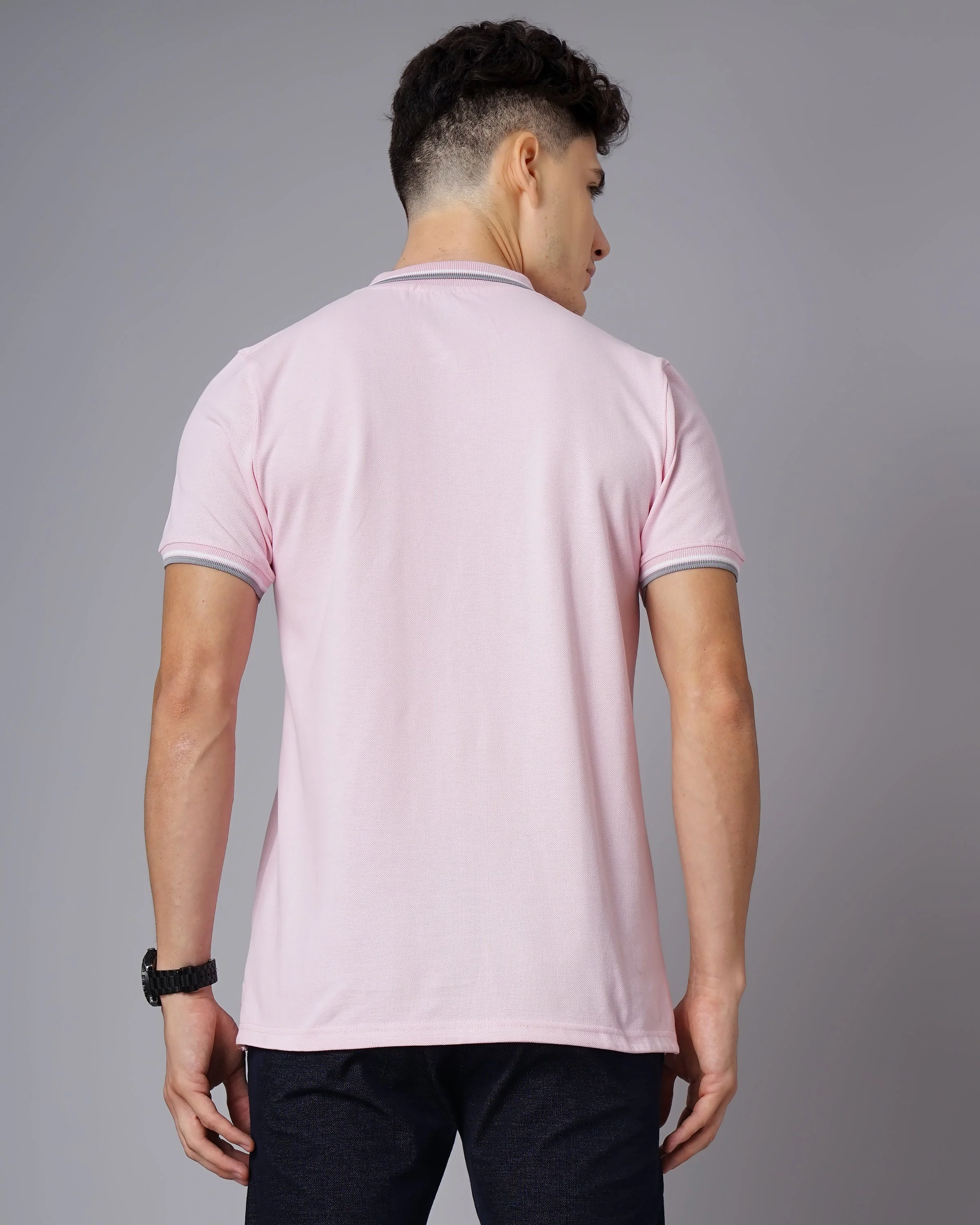 Men Polo Pink T-Shirt - Image 2