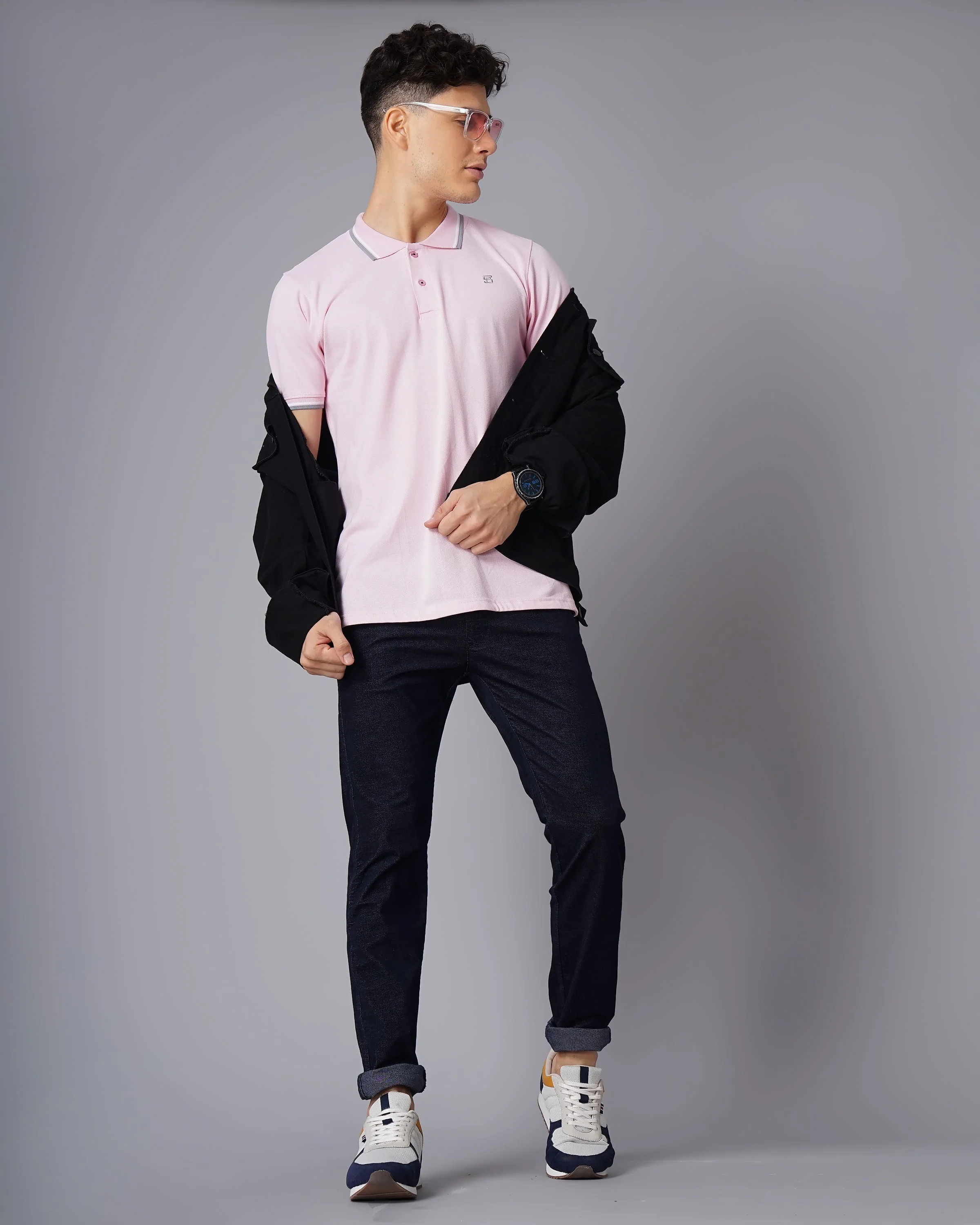 Men Polo Pink T-Shirt - Image 3