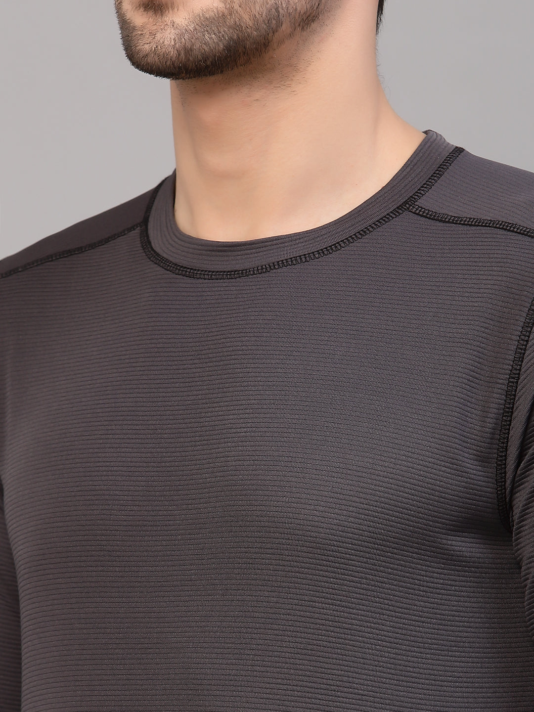 Men Poly Corduroy Round Neck TShirt - Image 4