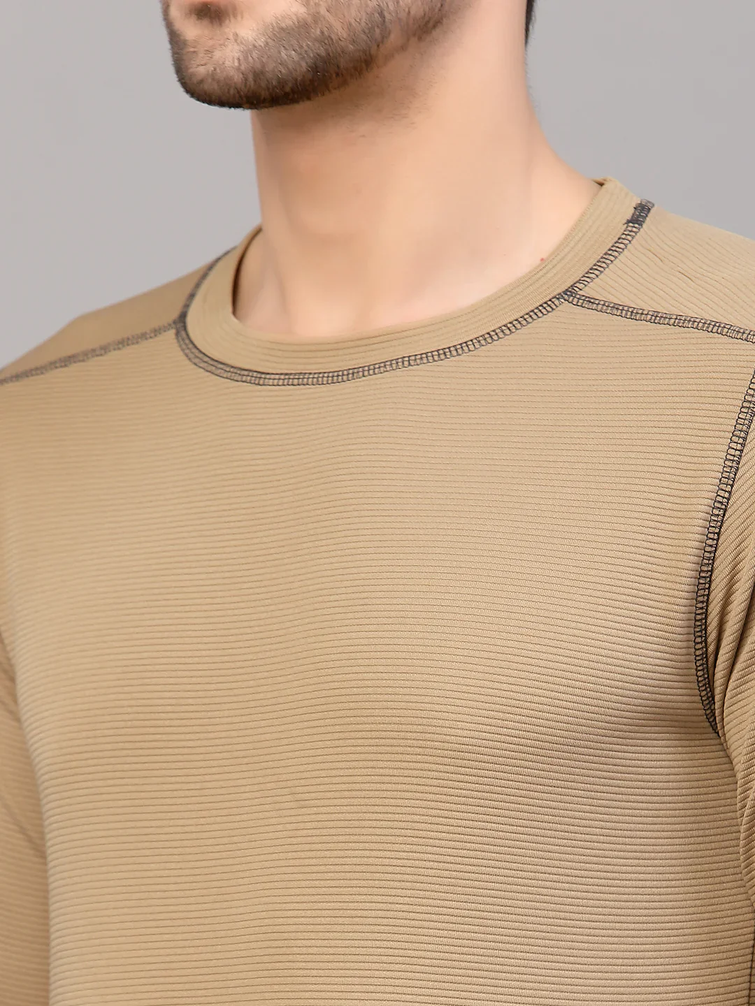 Men Poly Corduroy Round Neck TShirt - Image 5