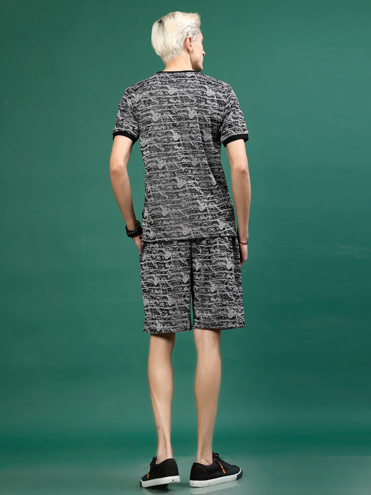 Men Polyester Abstract All Over Print Coords - Image 2