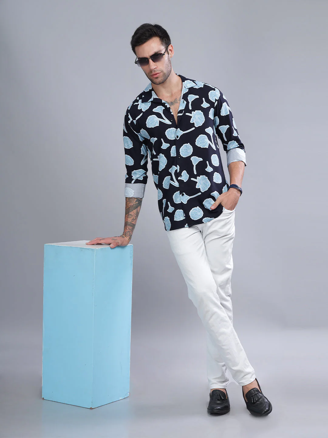 Men Poppy Black Rayon Shirt - Image 6