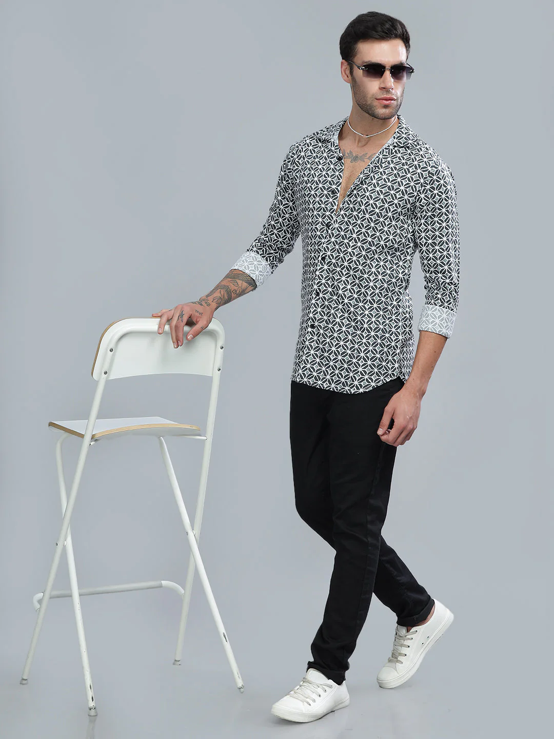 Men Poppy Blue Rayon Shirt - Image 6
