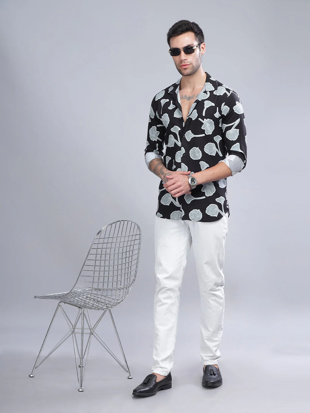 Men Poppy Brown Rayon Shirt - Image 6