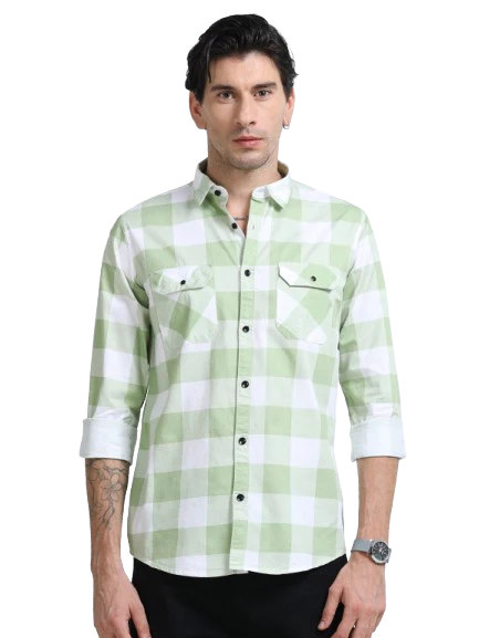 Men Premium Checkered Casual Shirt - Image 2