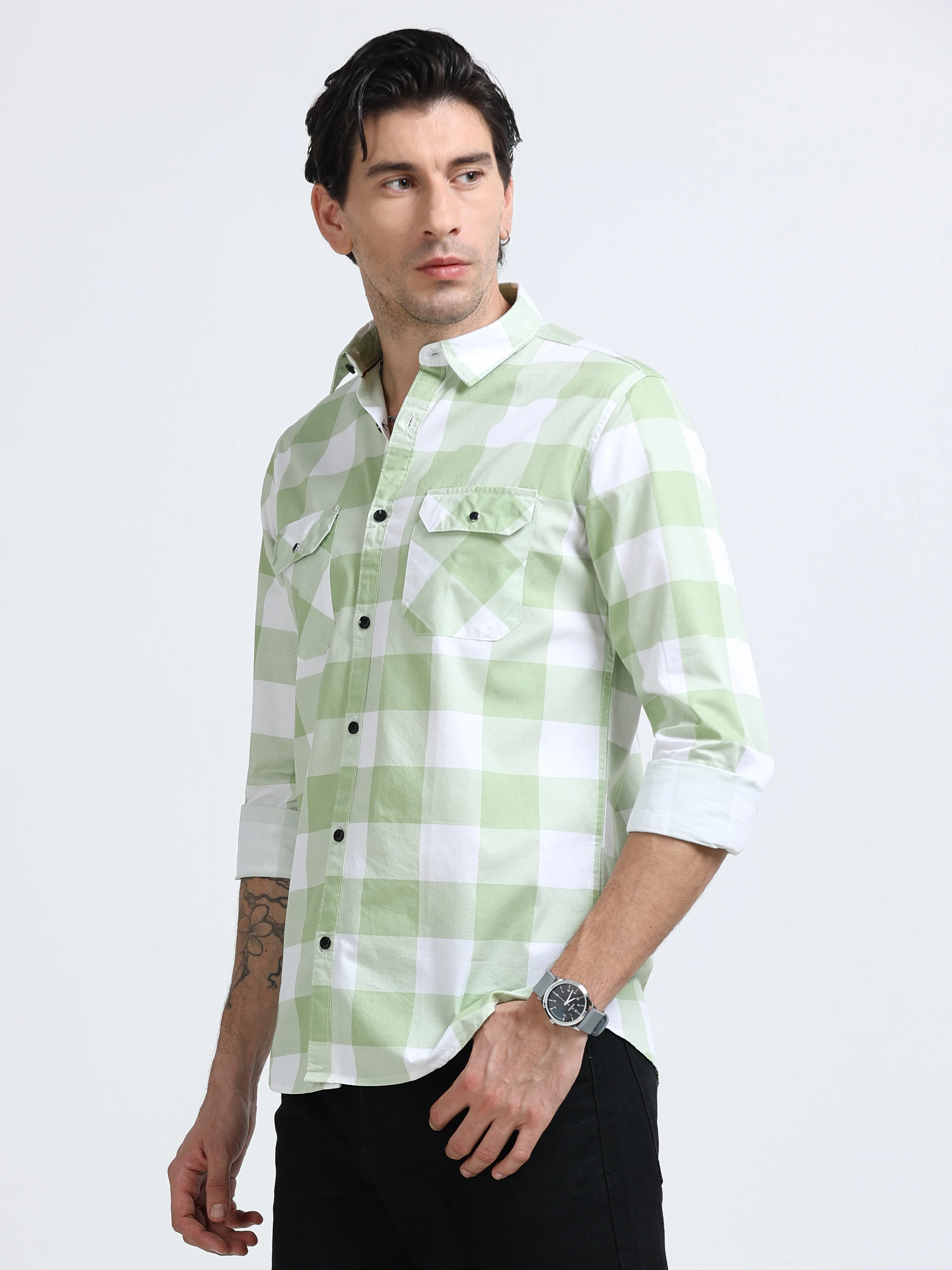 Men Premium Checkered Casual Shirt - Image 4