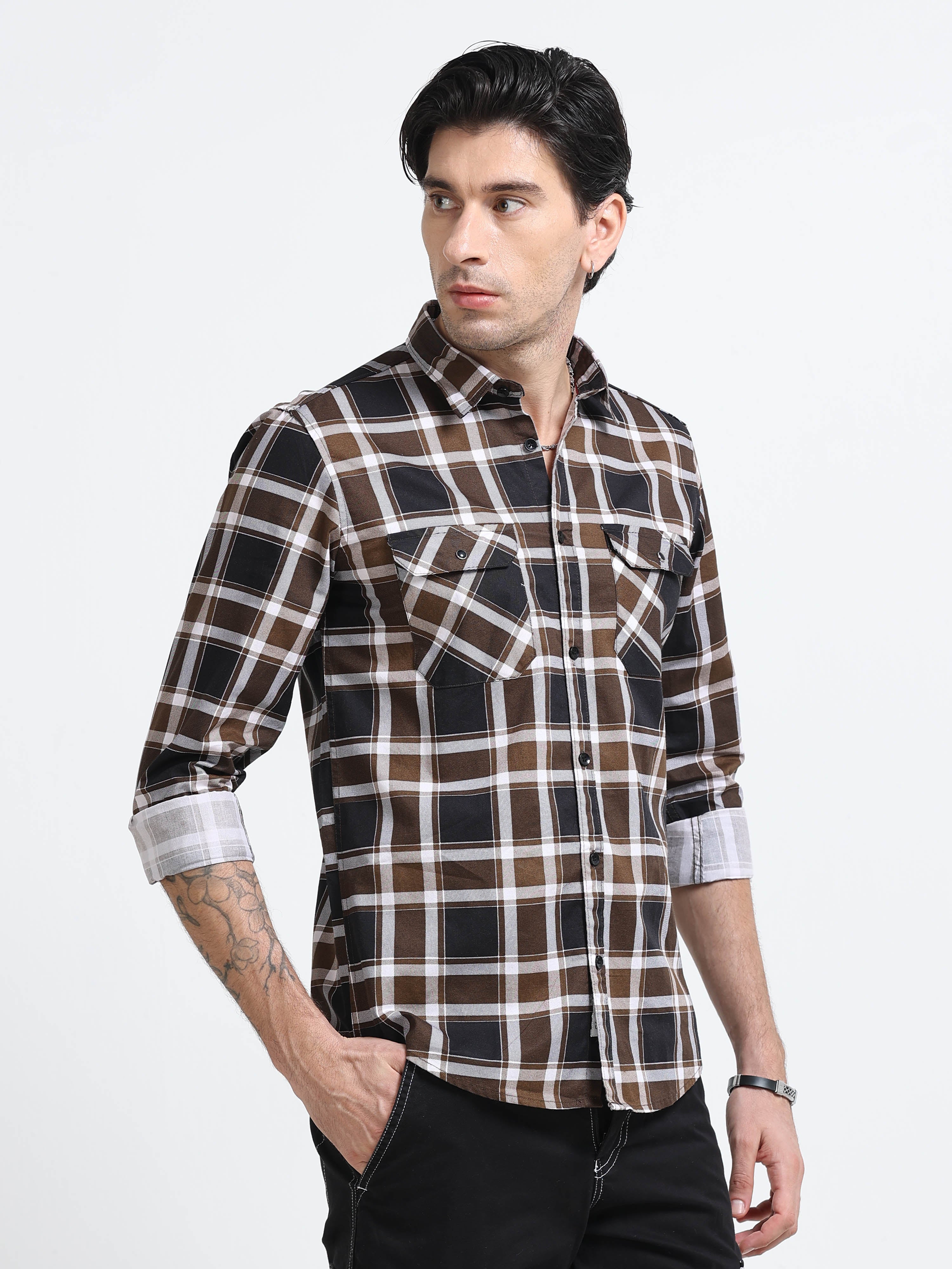 Men Premium Checkered Casual Shirt - Image 4