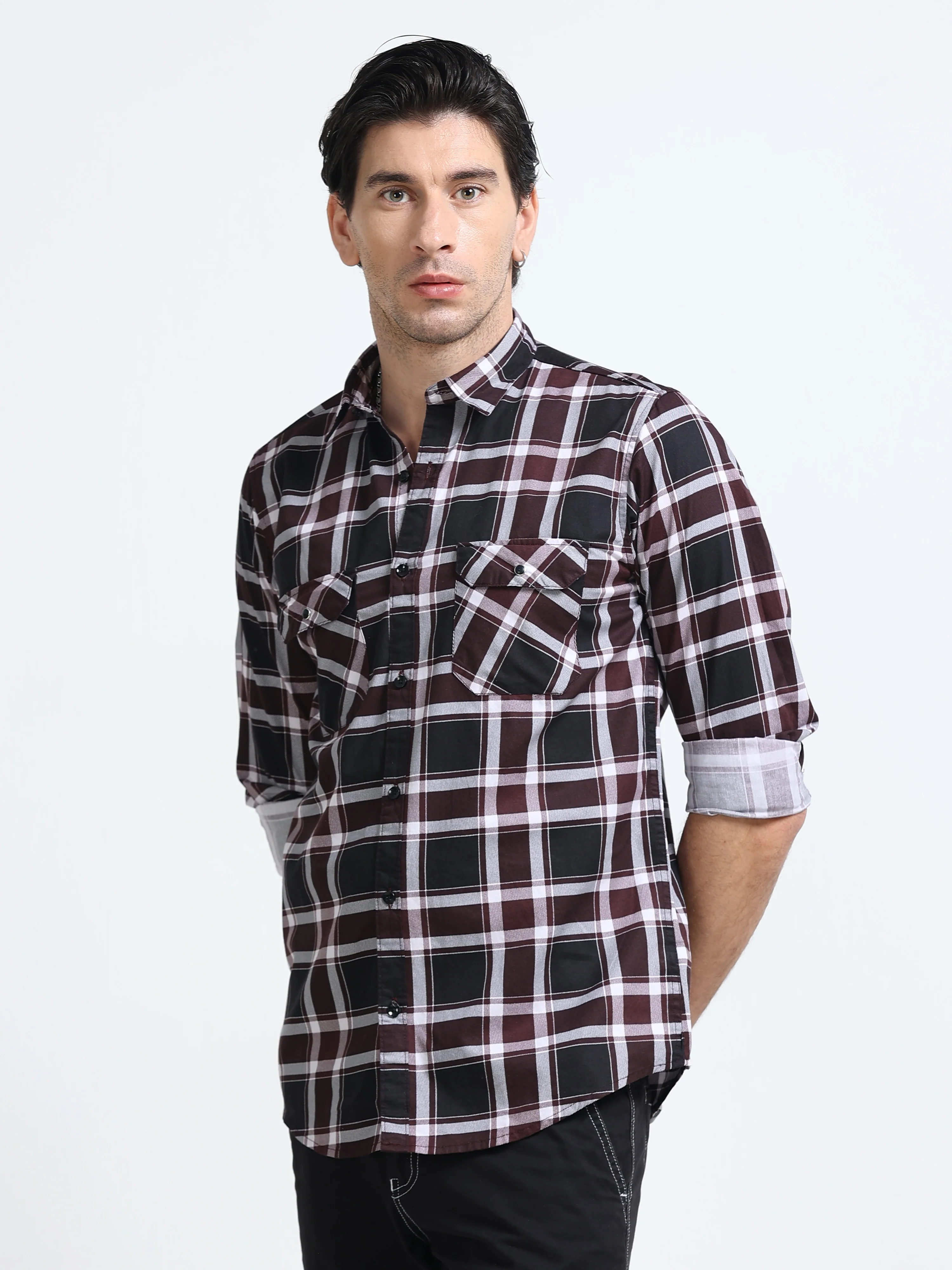 Men Premium Checkered Casual Shirt - Image 3