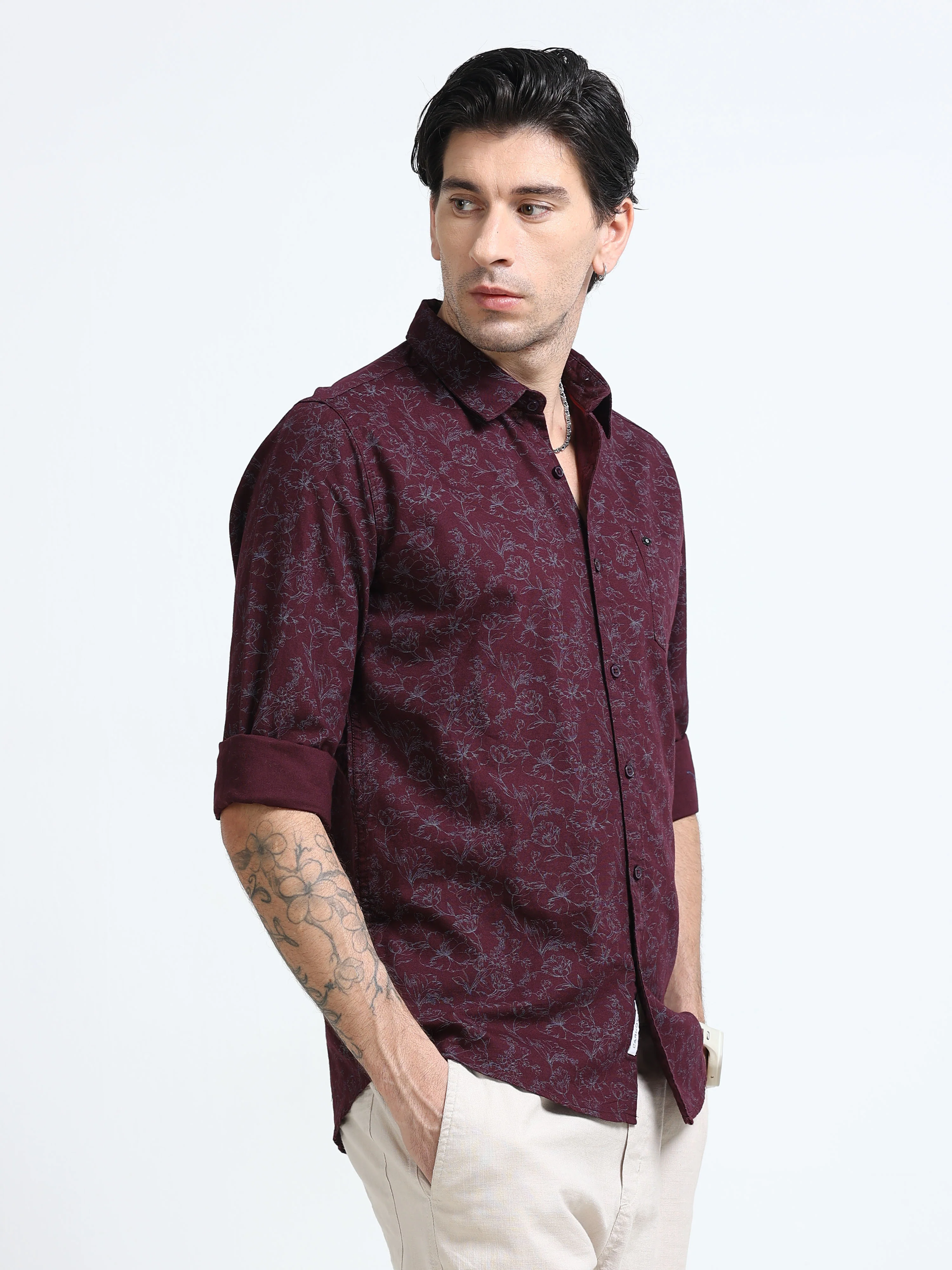 Men Premium Printed Casual Shirt - Image 4