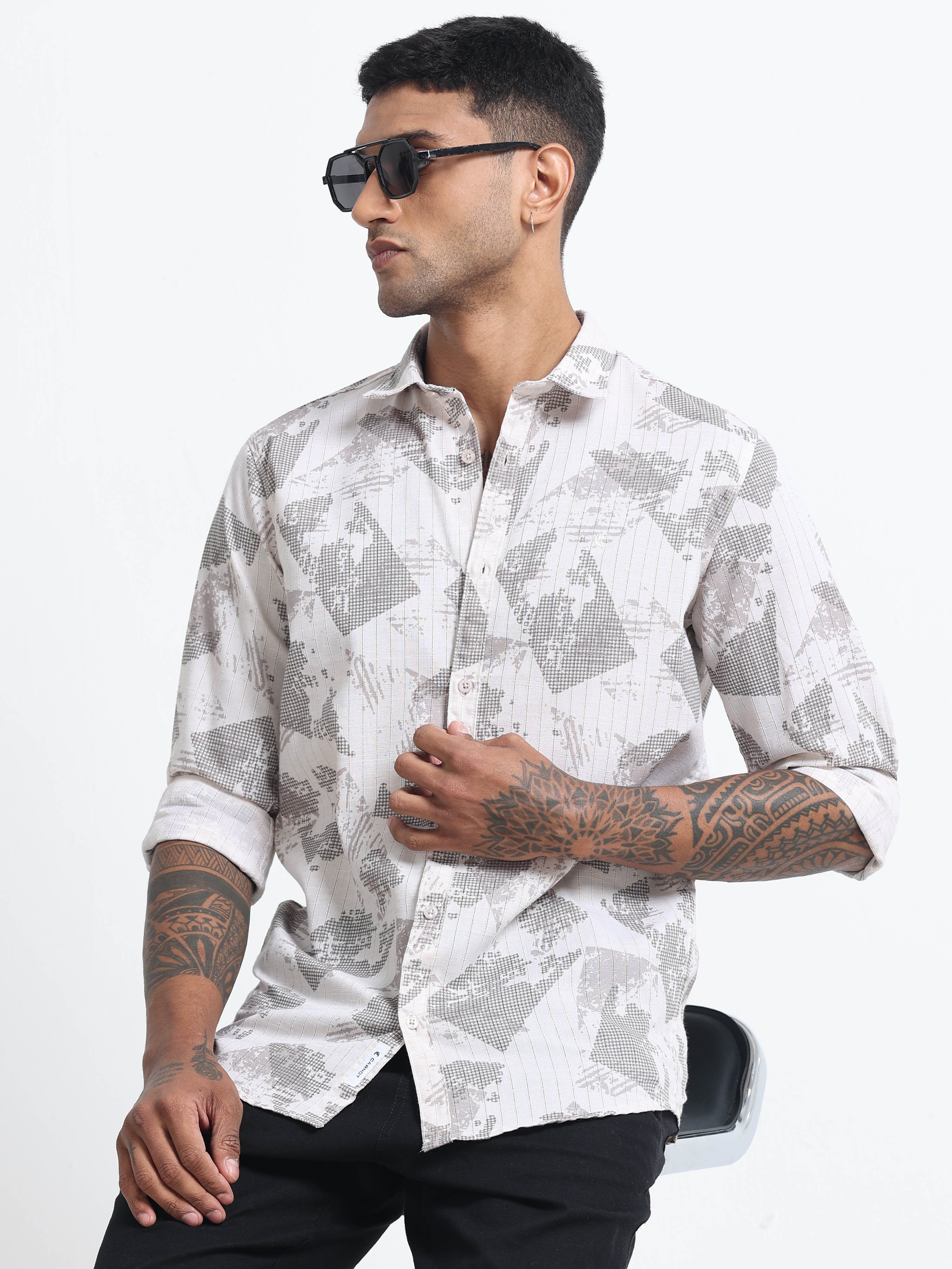 Men Premium Printed Casual Shirt - Image 5